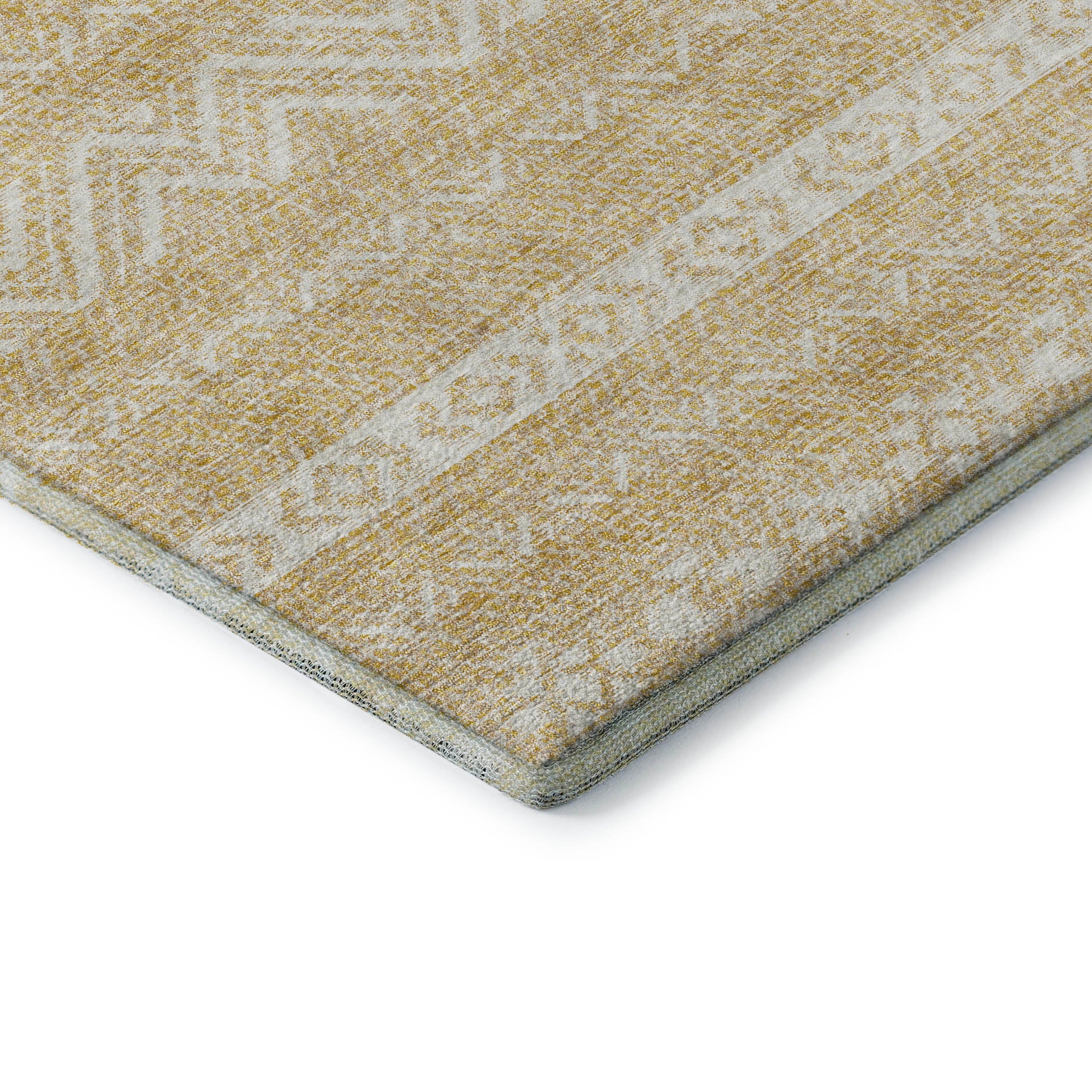 Sarajevo Machine Washable Transitional Gold Rug 1'8" x 2'6" #shape_Rectangle