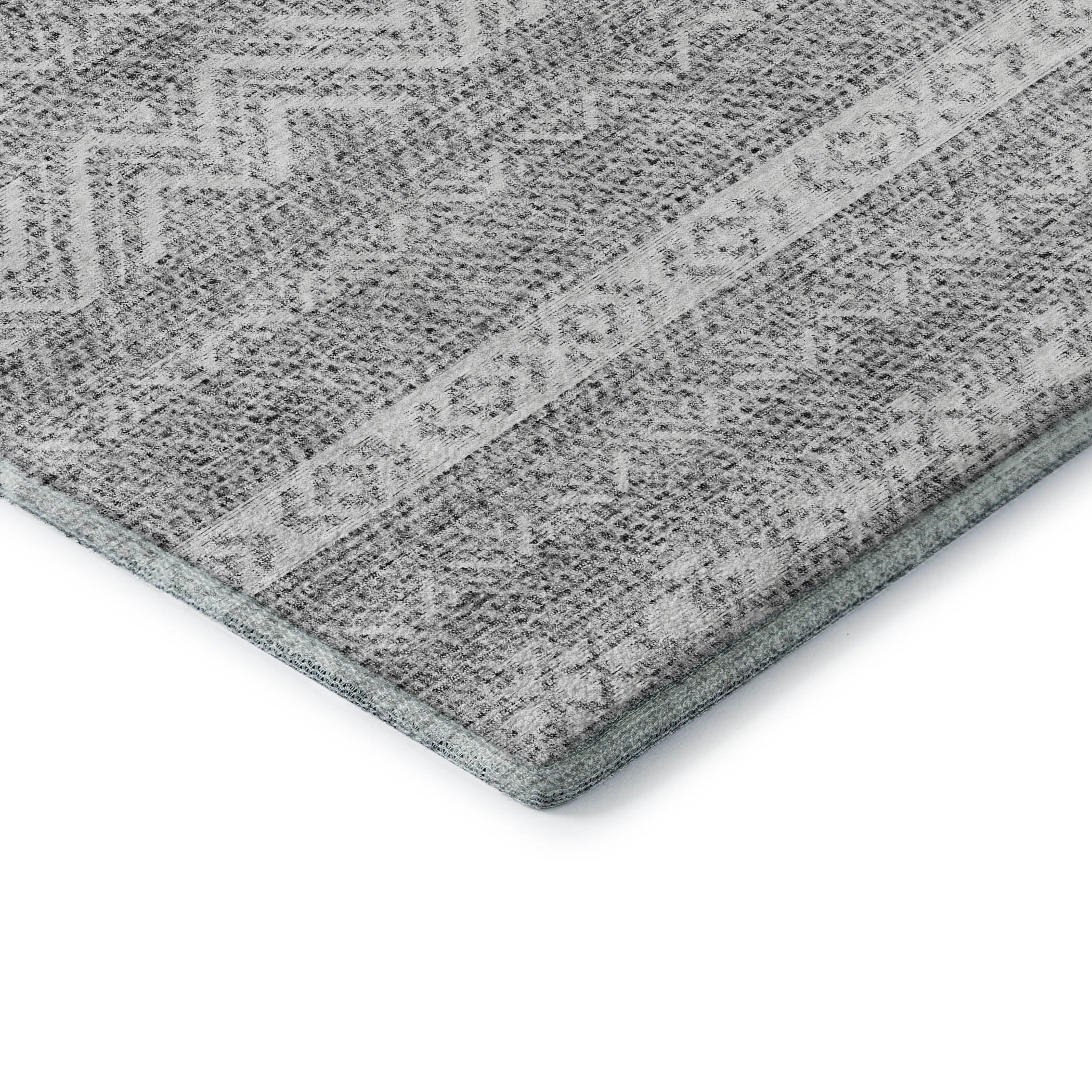 Sarajevo Machine Washable Transitional Gray Rug 1'8" x 2'6" #shape_Rectangle