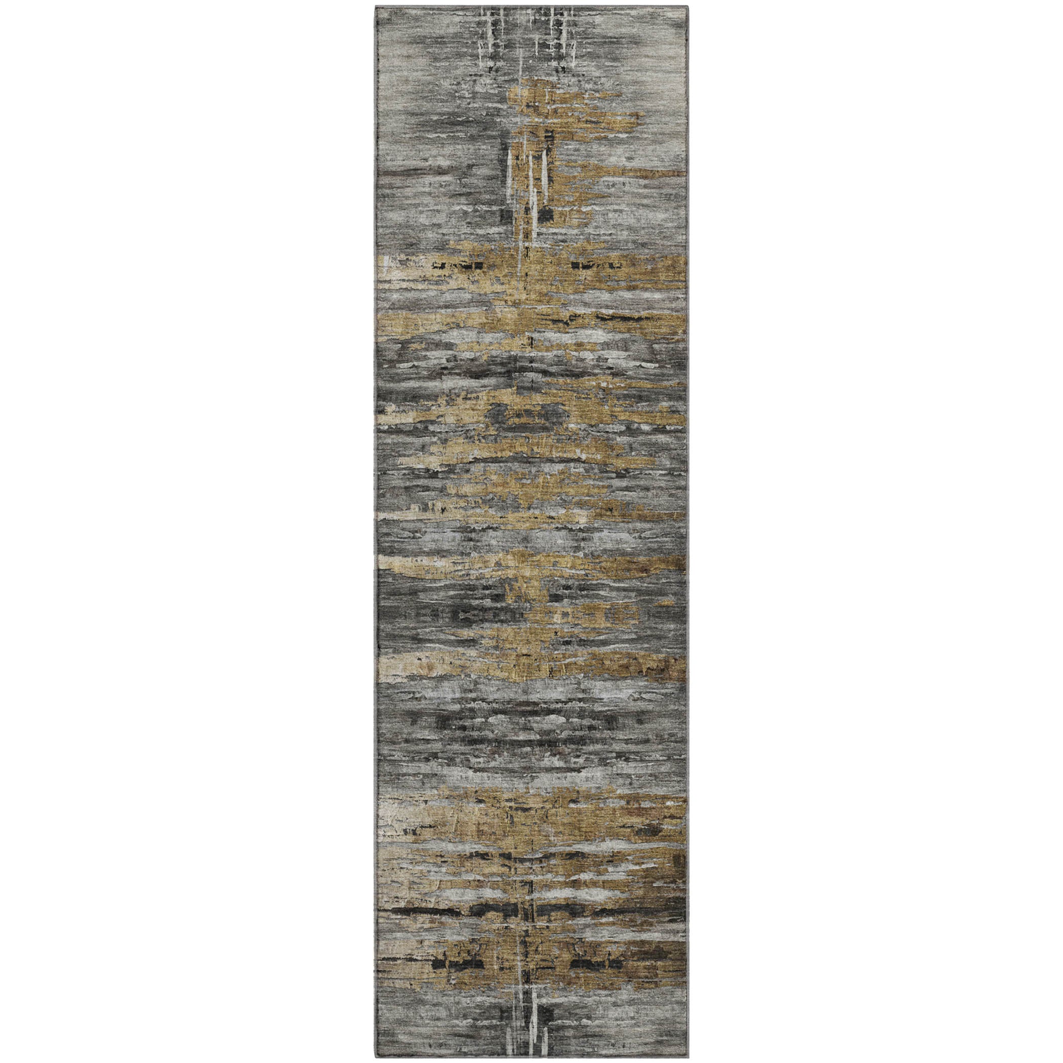 Lima Machine Washable Transitional Gray Rug 2'3" x 7'6" #shape_Runner