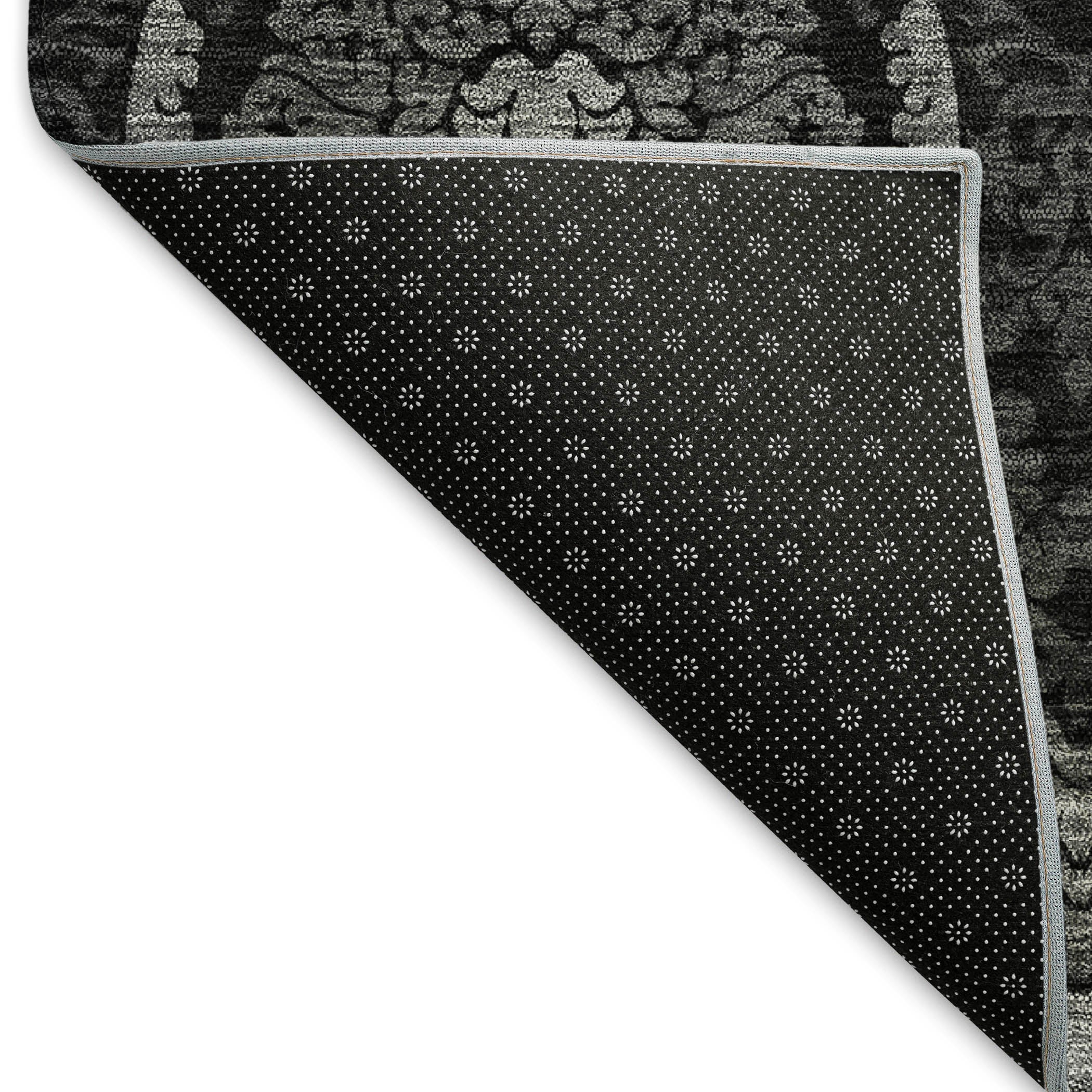 Salzburg Machine Washable Transitional Gray Rug 1'8" x 2'6" #shape_Rectangle