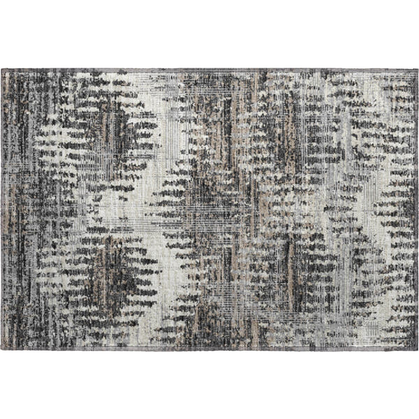 Bruges Machine Washable Transitional Shadow Gray Rug 1'8" x 2'6"