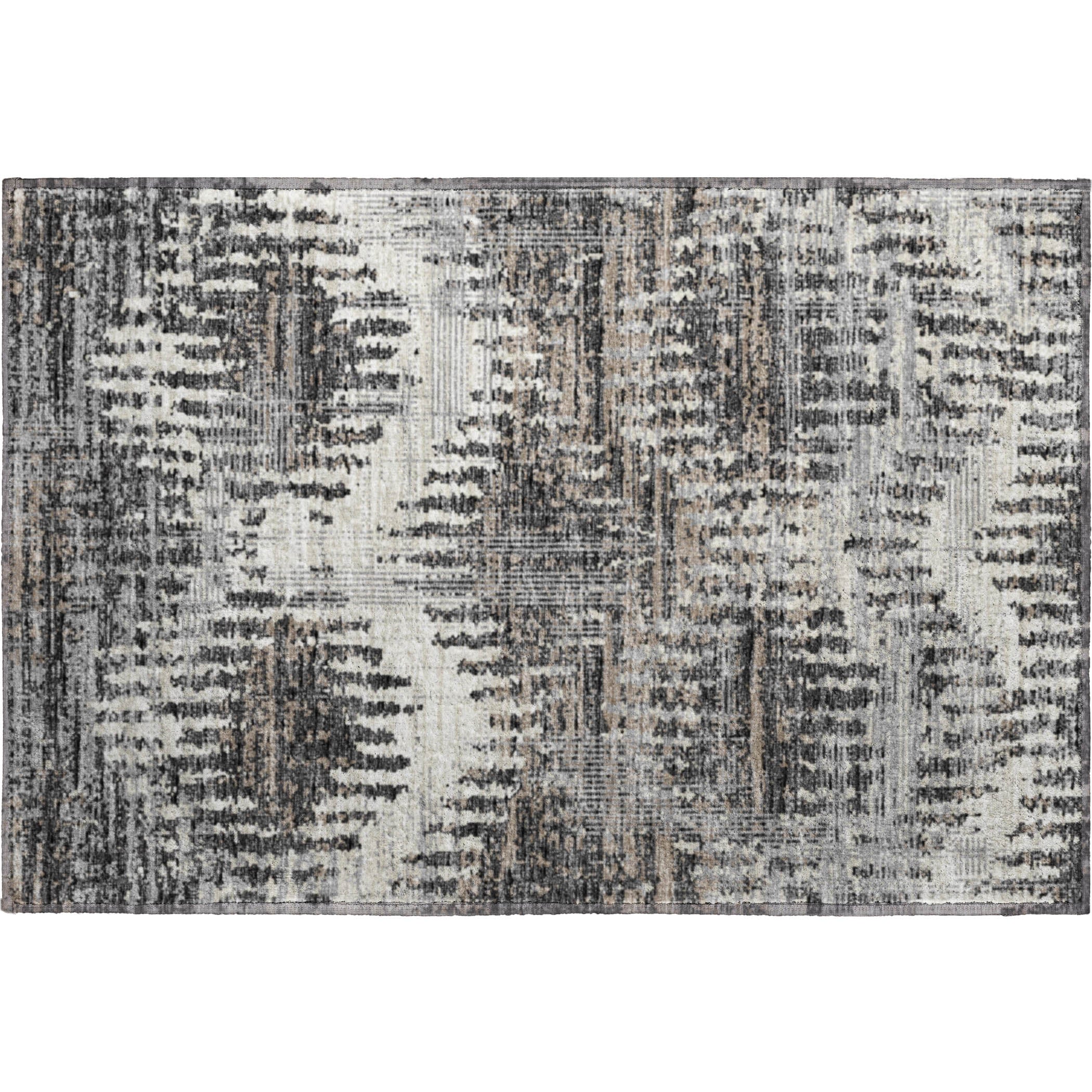 Bruges Machine Washable Transitional Shadow Gray Rug 1'8" x 2'6" #shape_Rectangle