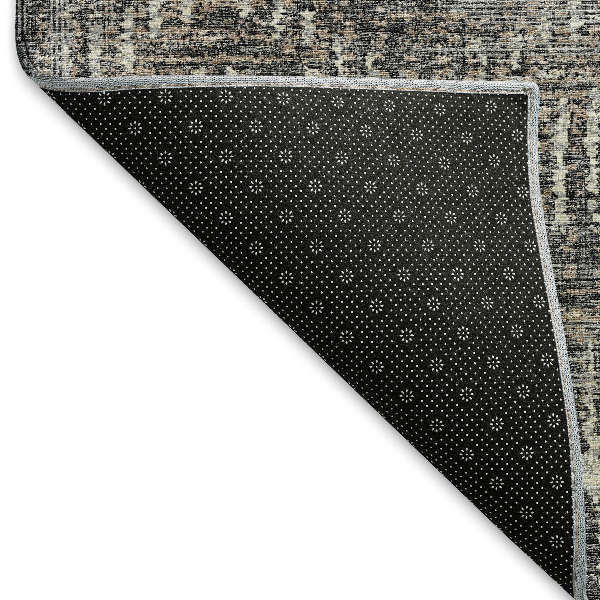 Bruges Machine Washable Transitional Shadow Gray Rug 1'8" x 2'6" #shape_Rectangle