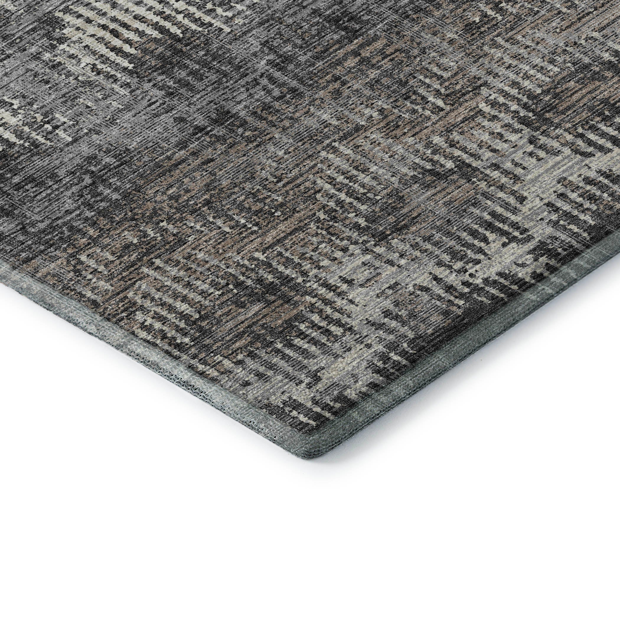 Bruges Machine Washable Transitional Shadow Gray Rug 1'8" x 2'6" #shape_Rectangle
