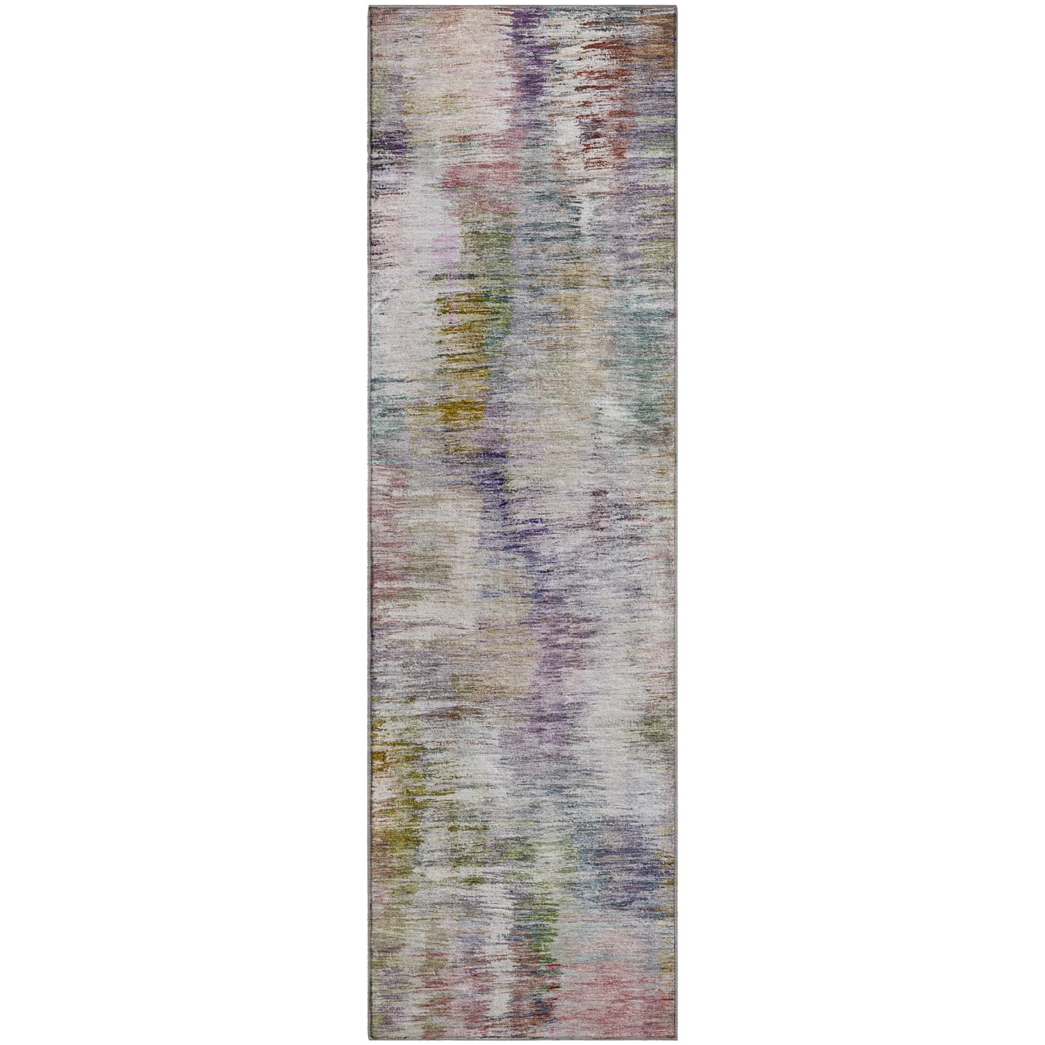 Lucerne Machine Washable Transitional Plum Purple Rug 2'3" x 7'6" #shape_Runner