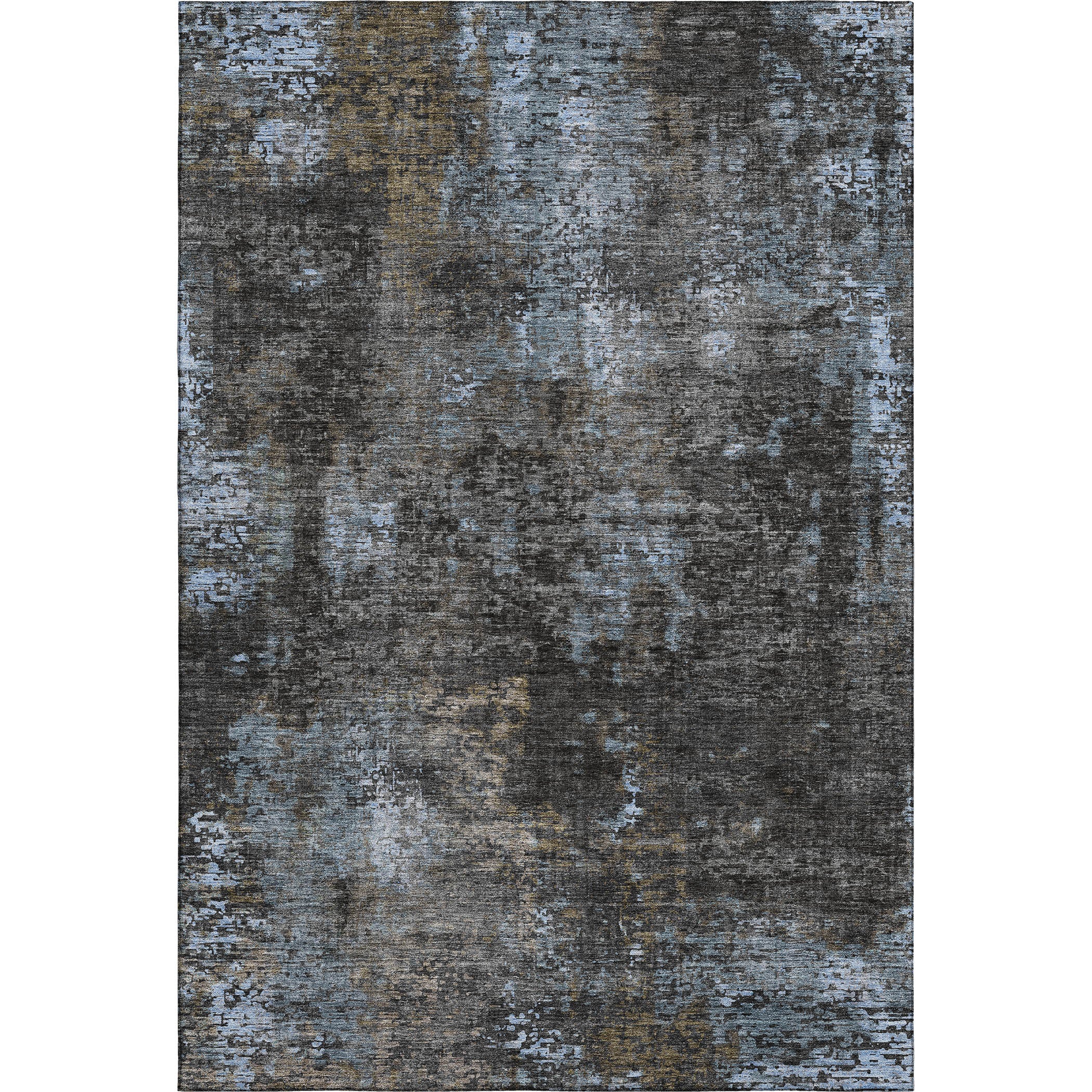 Florence Machine Washable Transitional Graphite Gray Rug 2'6" x 3'10" #shape_Rectangle