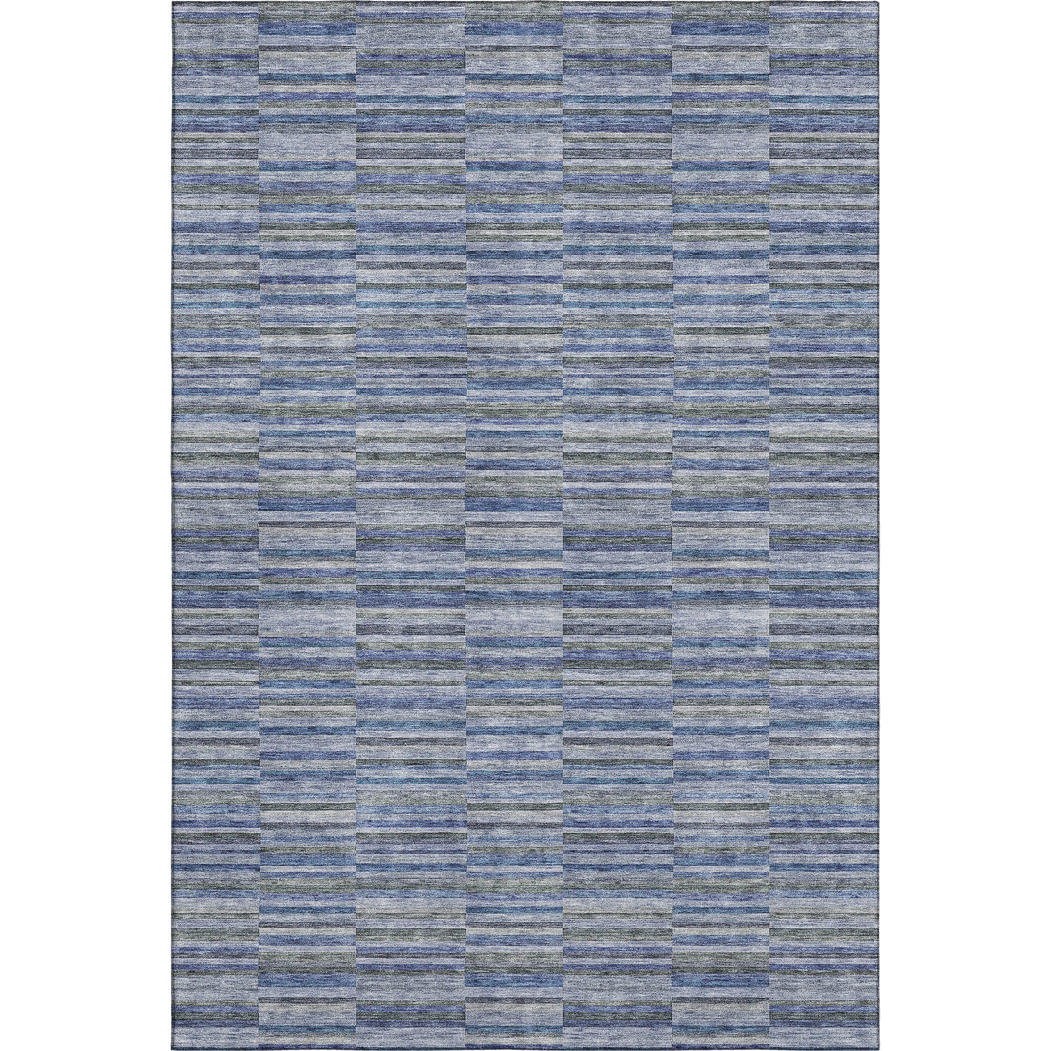 Rome Machine Washable Transitional Navy Blue Rug 2'6" x 3'10" #shape_Rectangle
