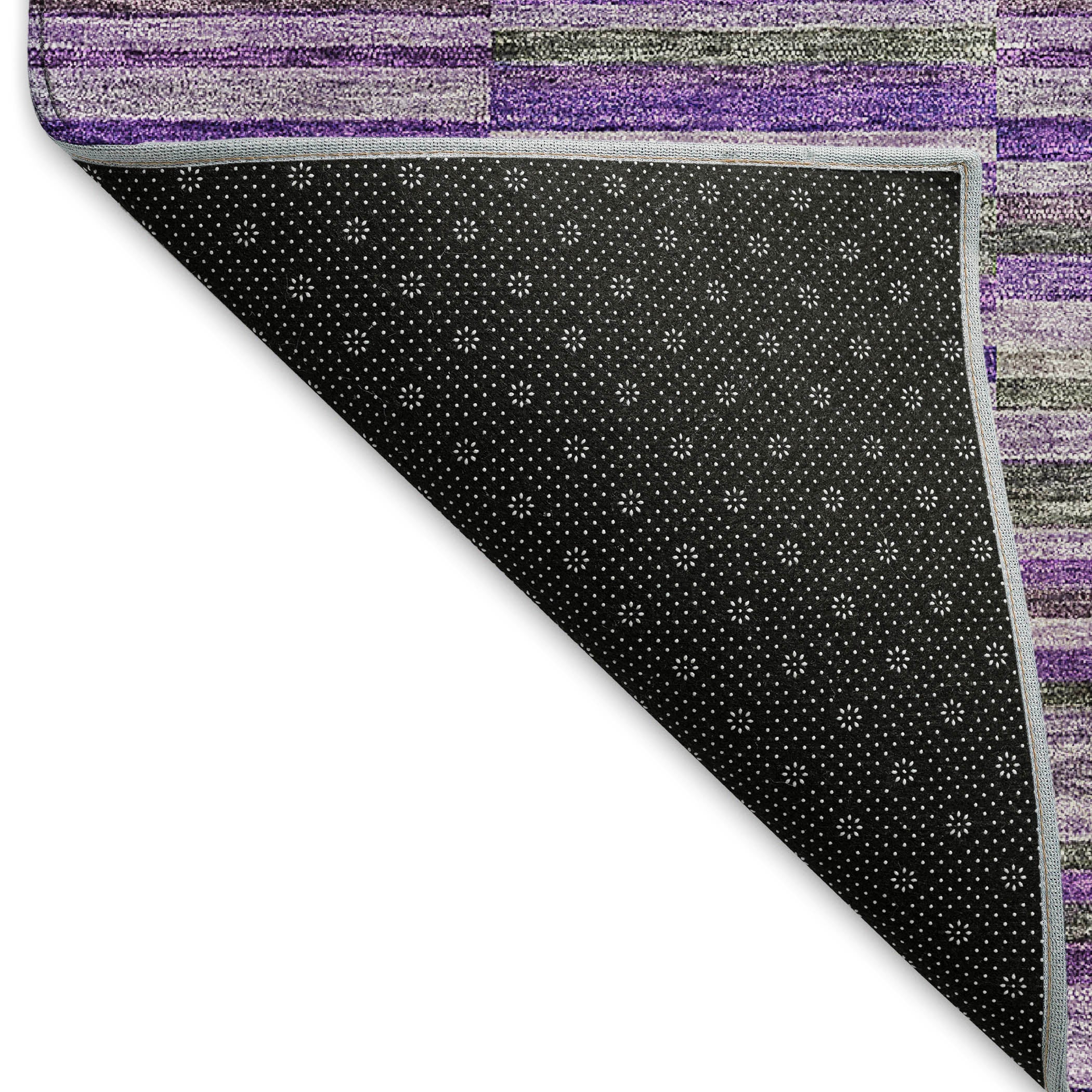Rome Machine Washable Transitional Purple Rug 1'8" x 2'6" #shape_Rectangle