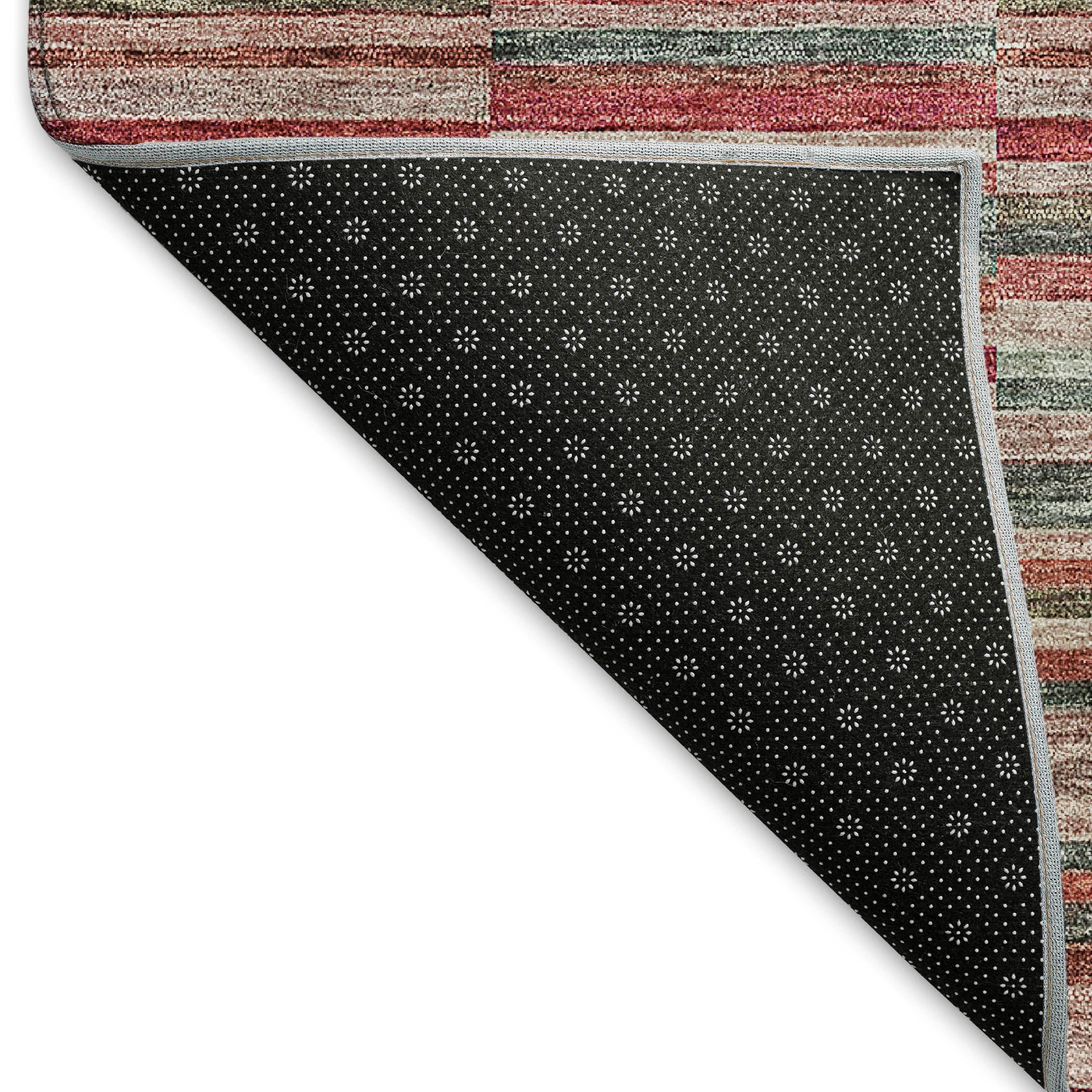 Rome Machine Washable Transitional Red Rug 1'8" x 2'6" #shape_Rectangle