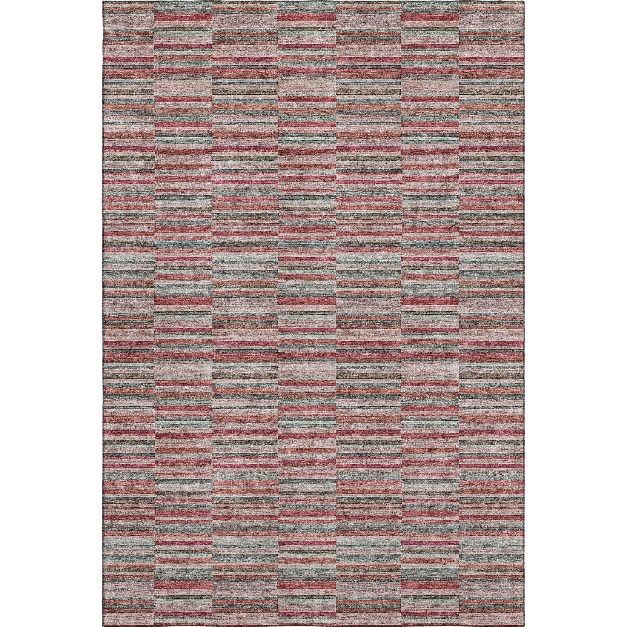 Rome Machine Washable Transitional Red Rug 2'6" x 3'10" #shape_Rectangle
