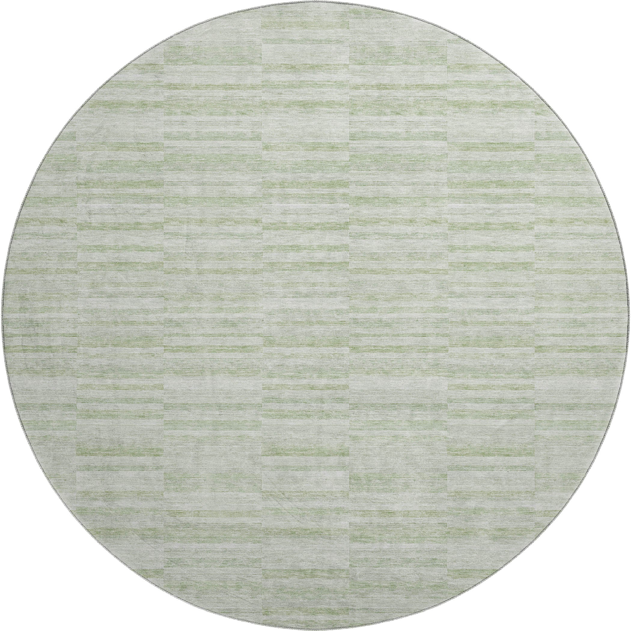 Colombo Machine Washable Transitional Sage Green Rug 8' x 8' #shape_Round