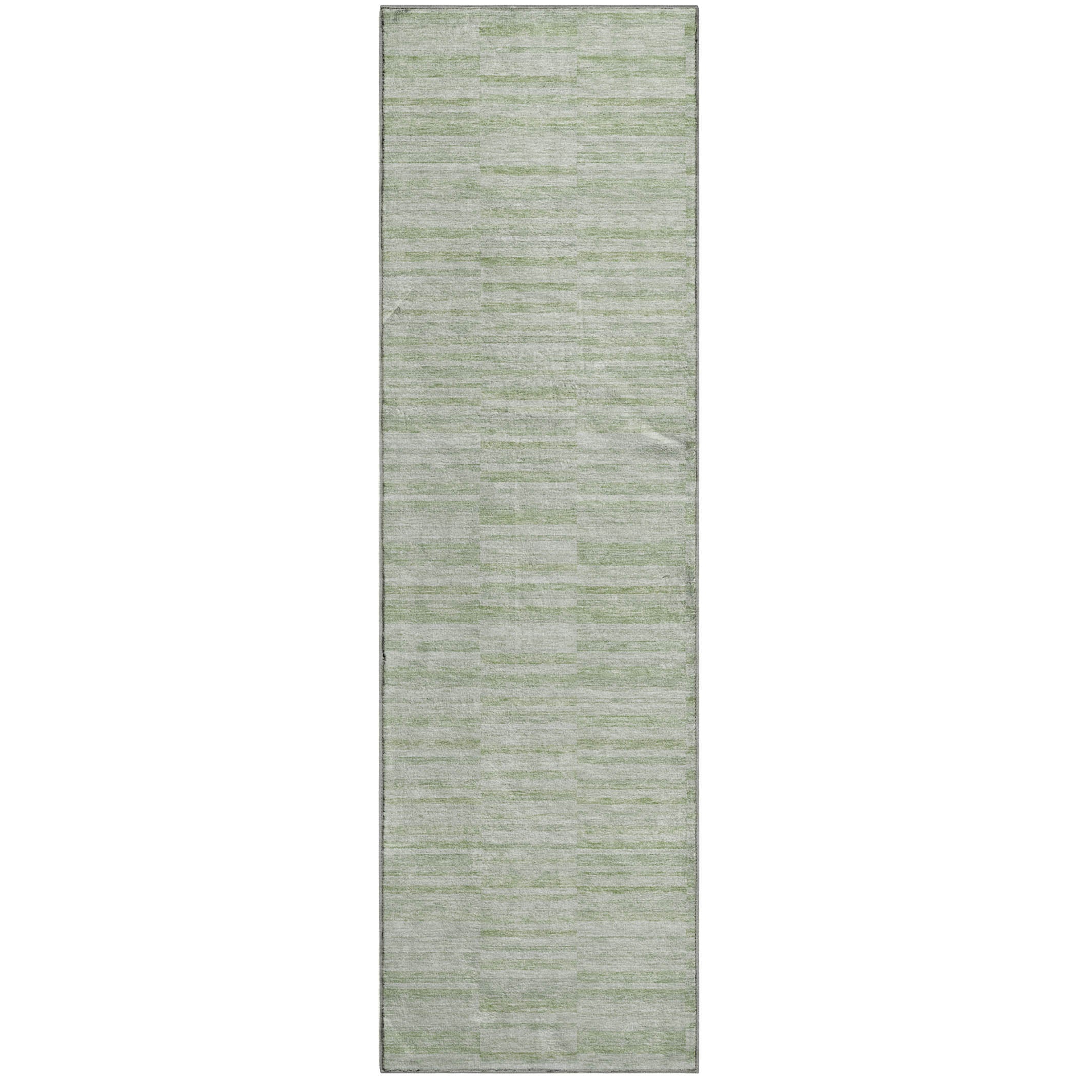 Colombo Machine Washable Transitional Sage Green Rug 2'3" x 7'6" #shape_Runner