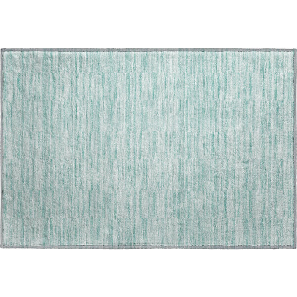 Colombo Machine Washable Transitional Turquoise Teal Rug 1'8" x 2'6"