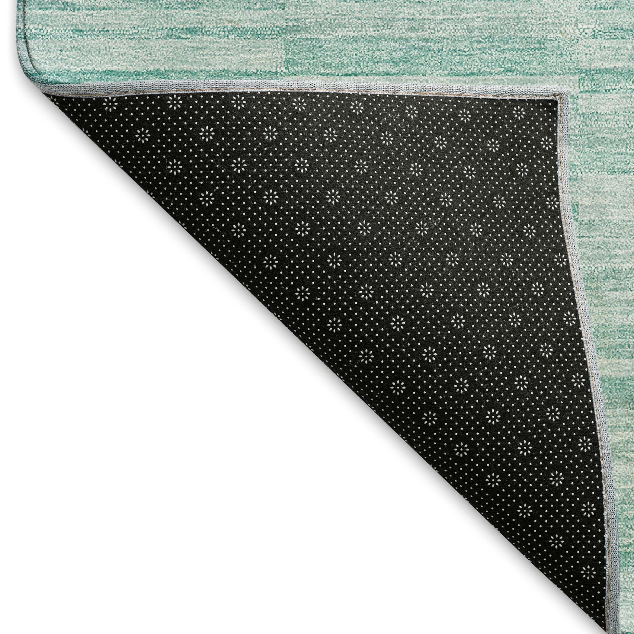 Colombo Machine Washable Transitional Turquoise Teal Rug 1'8" x 2'6" #shape_Rectangle