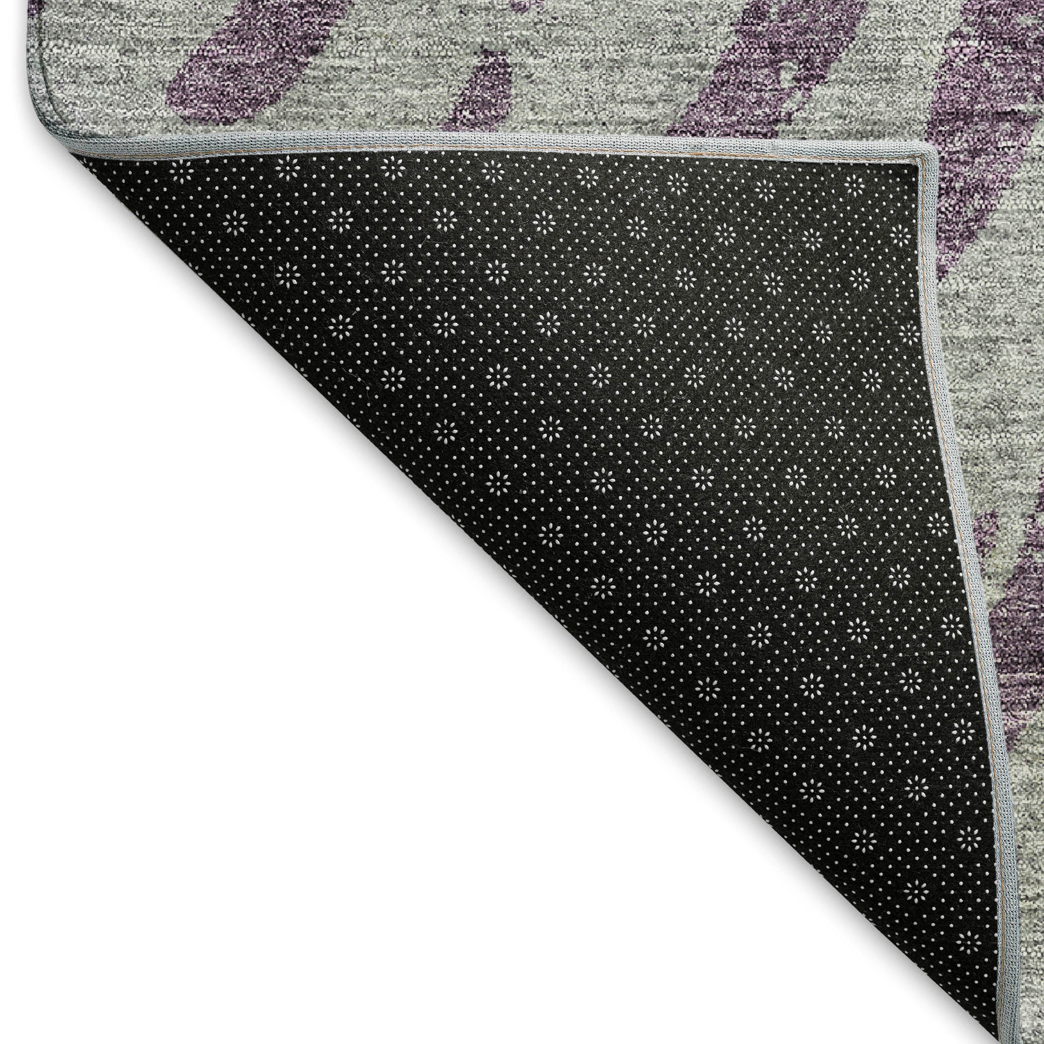 Prague Machine Washable Transitional Purple Rug 1'8" x 2'6" #shape_Rectangle