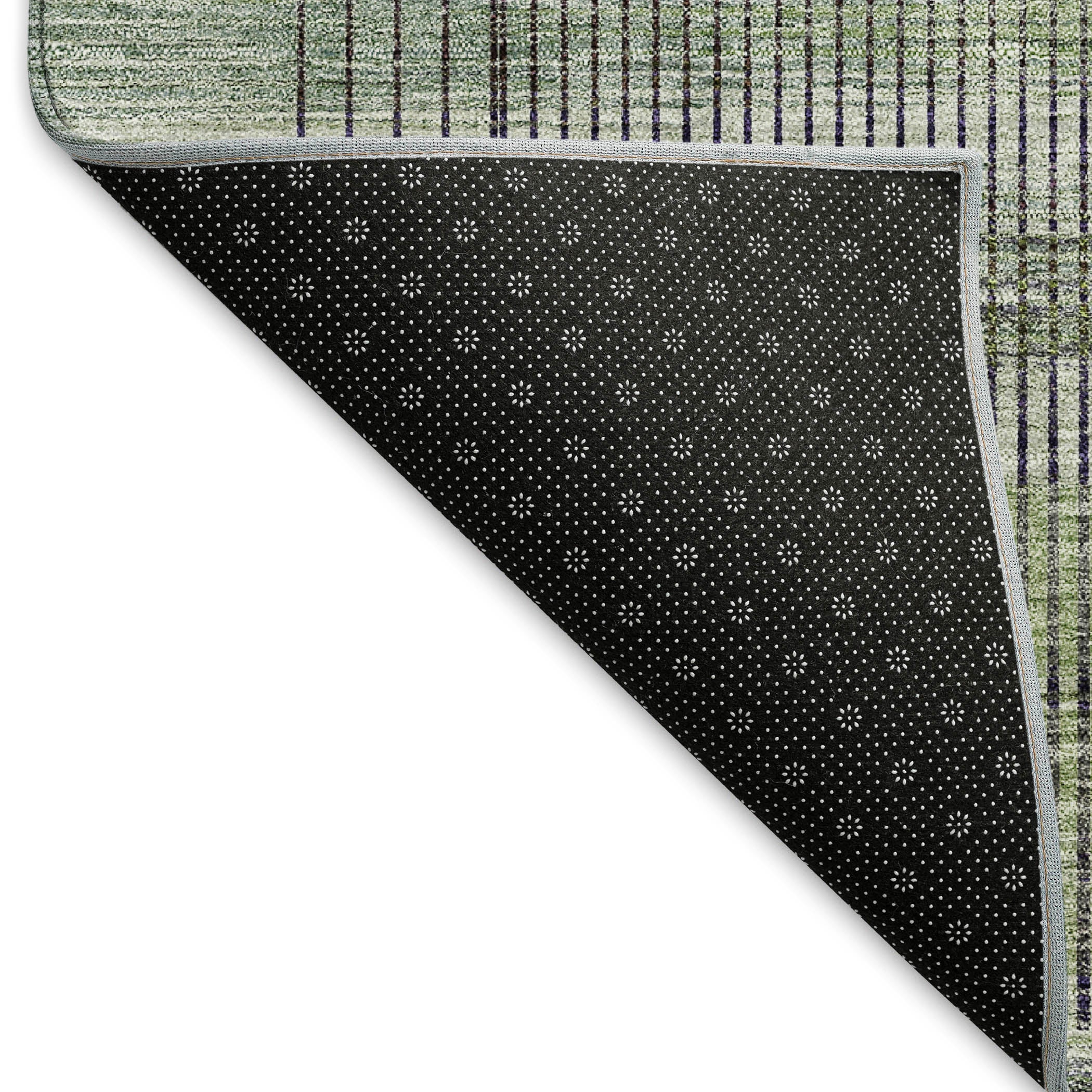 Prague Machine Washable Transitional Aloe Green Rug 1'8" x 2'6" #shape_Rectangle