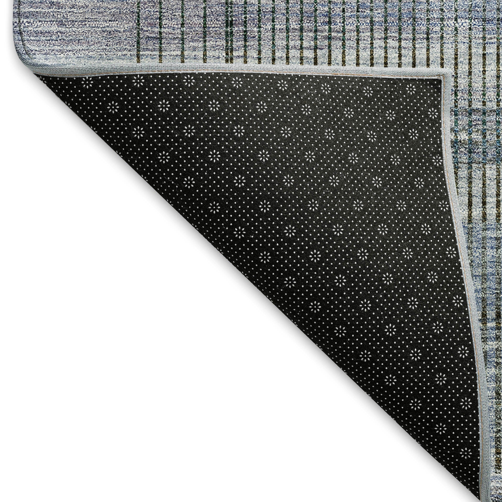 Prague Machine Washable Transitional Blue Rug 1'8" x 2'6" #shape_Rectangle