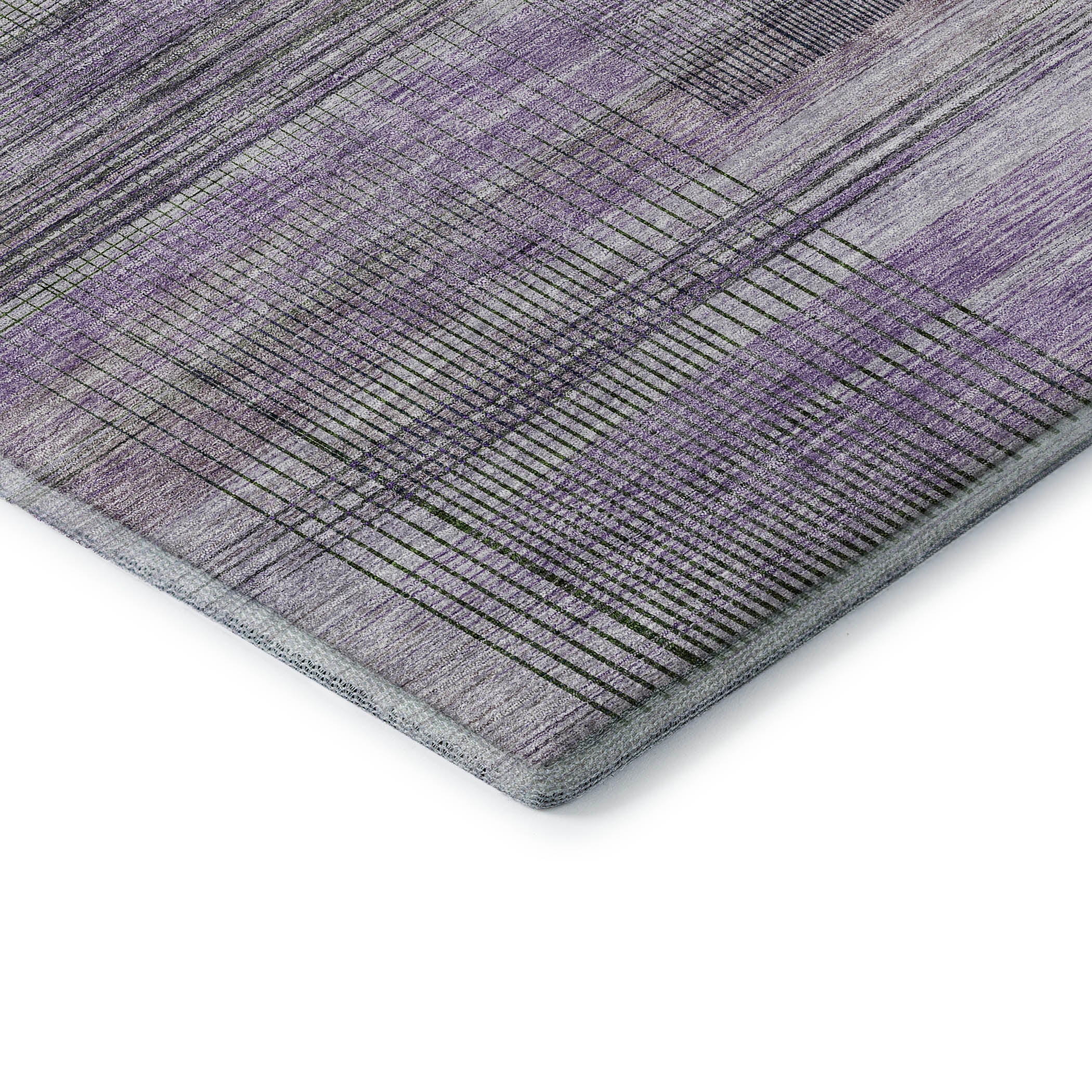 Prague Machine Washable Transitional Purple Rug 1'8" x 2'6" #shape_Rectangle