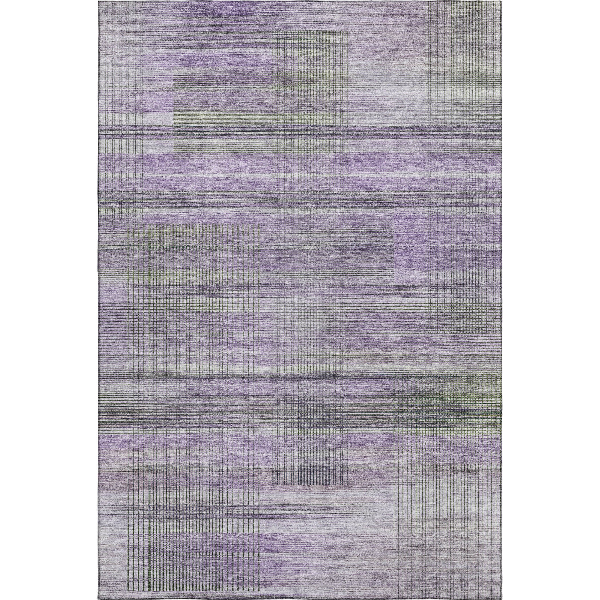 Prague Machine Washable Transitional Purple Rug 2'6" x 3'10" #shape_Rectangle