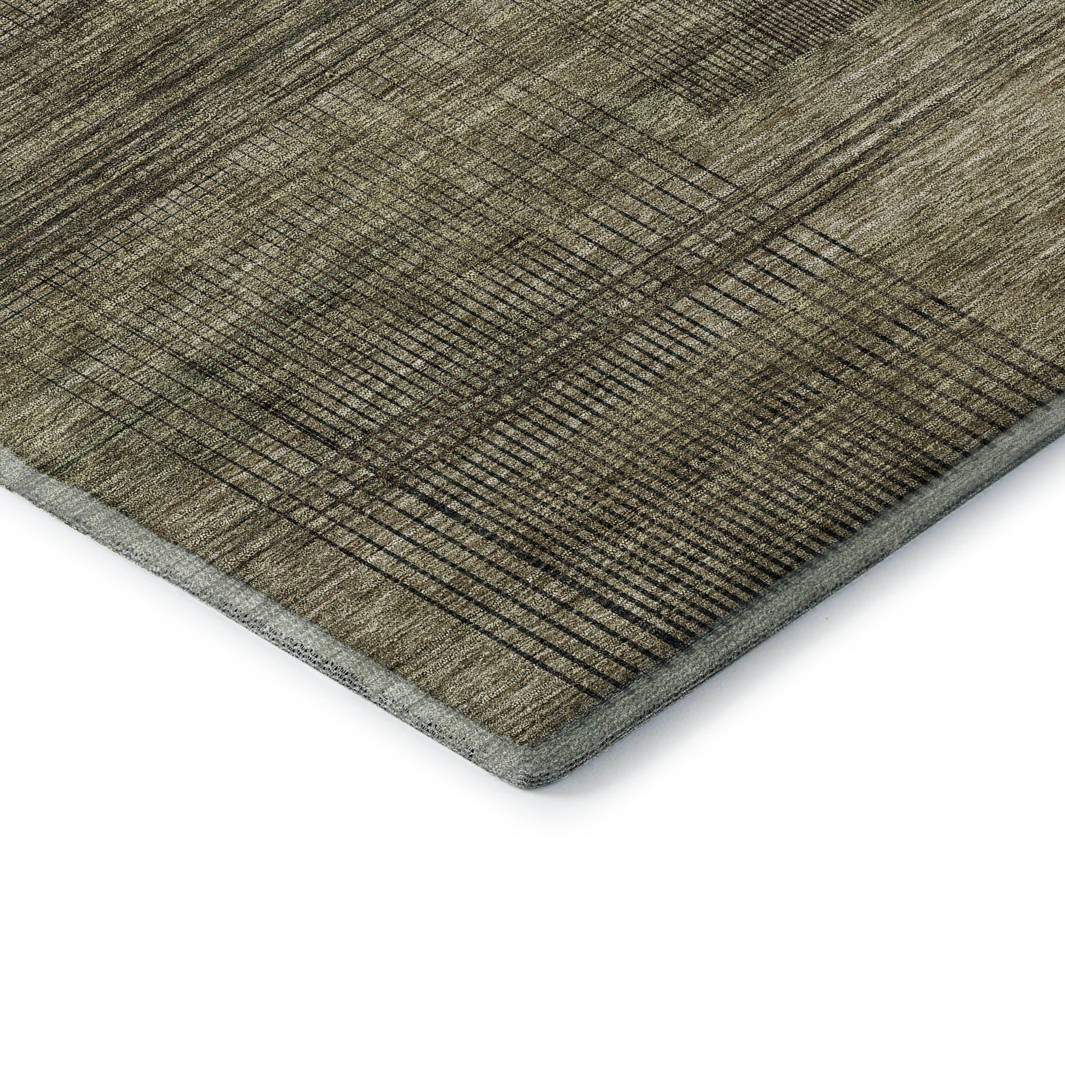 Porto Machine Washable Transitional Brown Rug 1'8" x 2'6" #shape_Rectangle