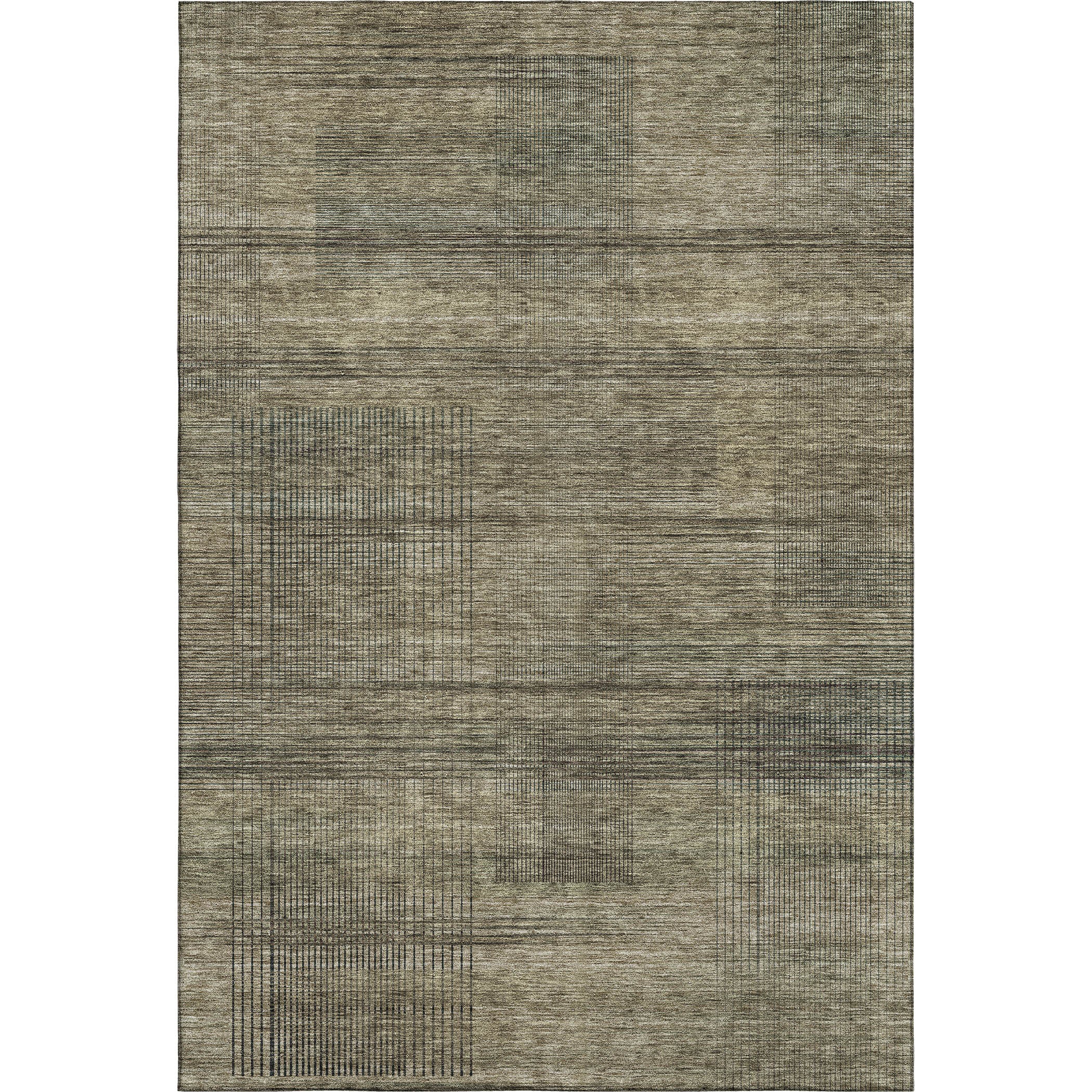 Porto Machine Washable Transitional Brown Rug 2'6" x 3'10" #shape_Rectangle
