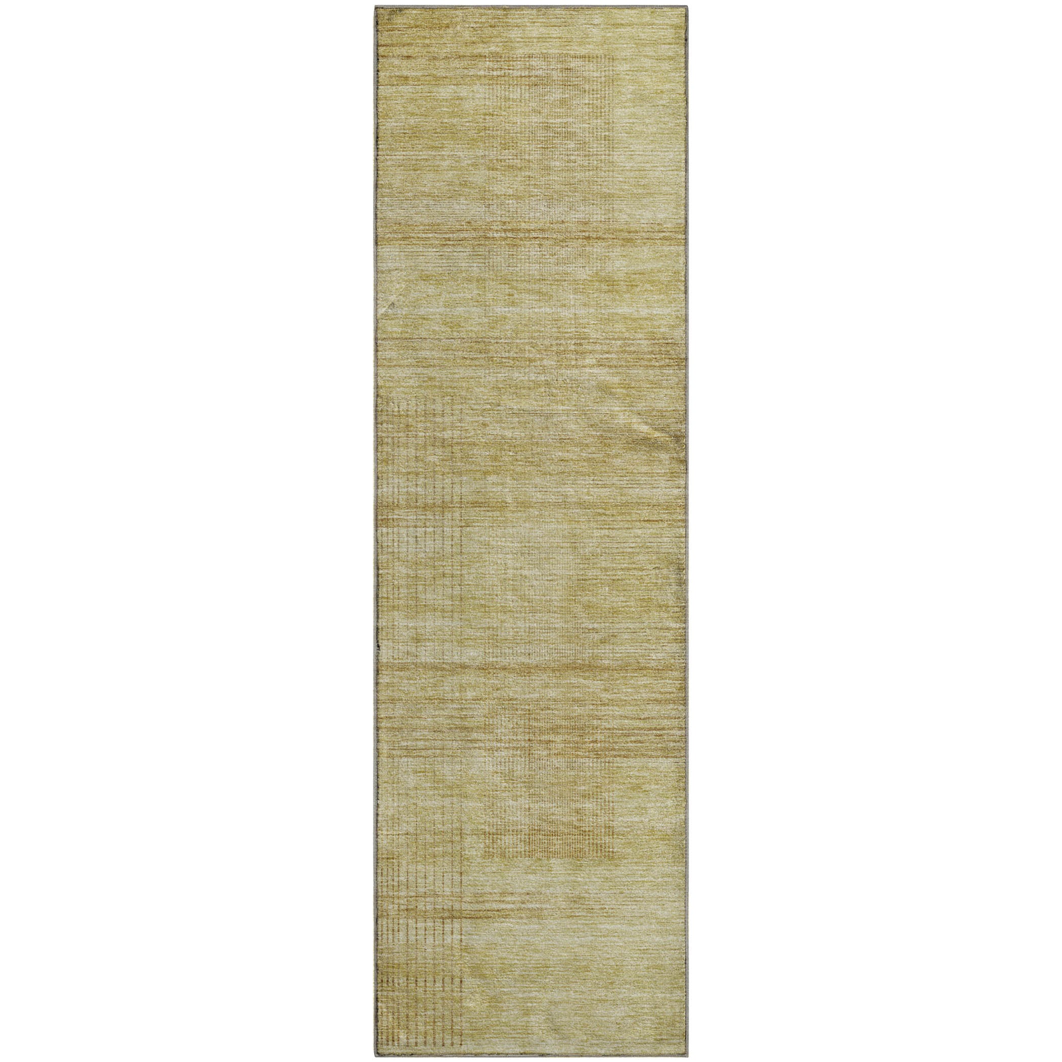 Porto Machine Washable Transitional Gold Rug 2'3" x 7'6" #shape_Runner