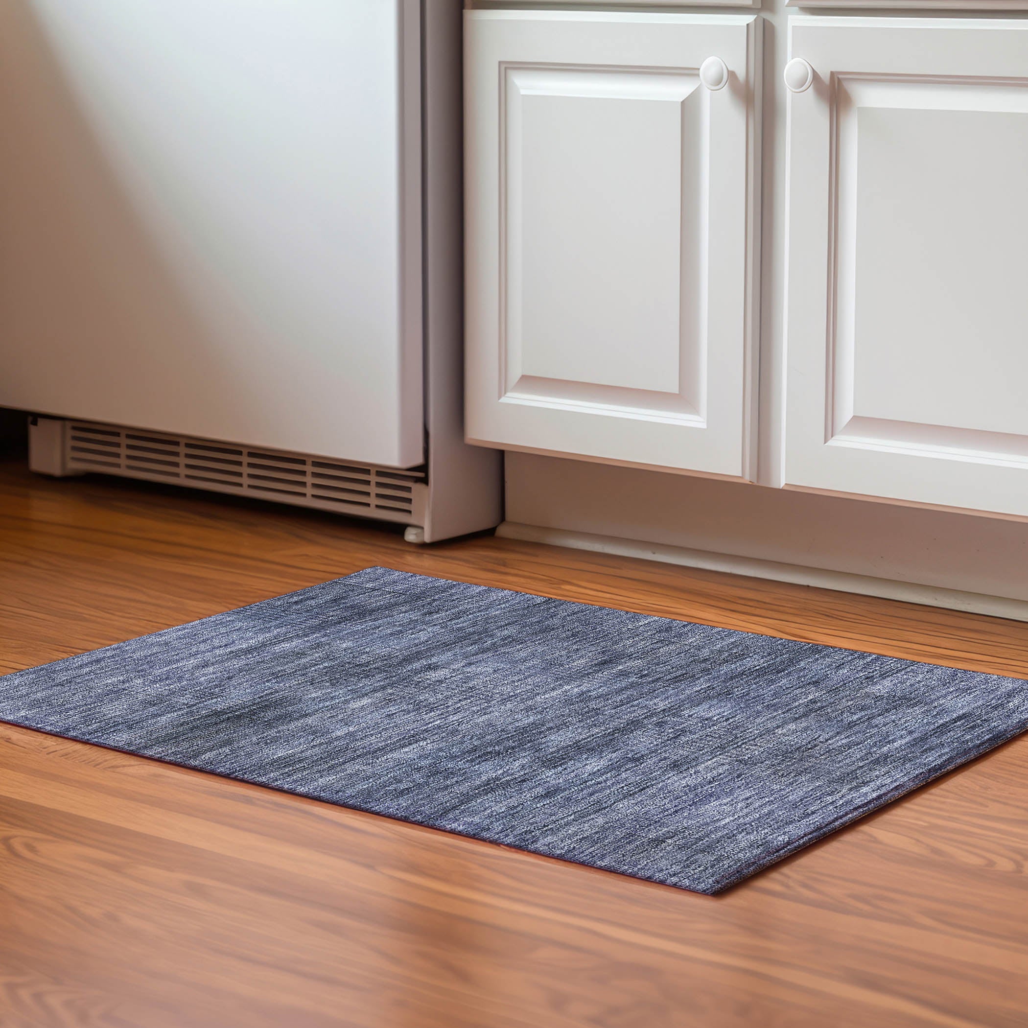 Porto Machine Washable Transitional Navy Blue Rug 1'8" x 2'6" #shape_Rectangle