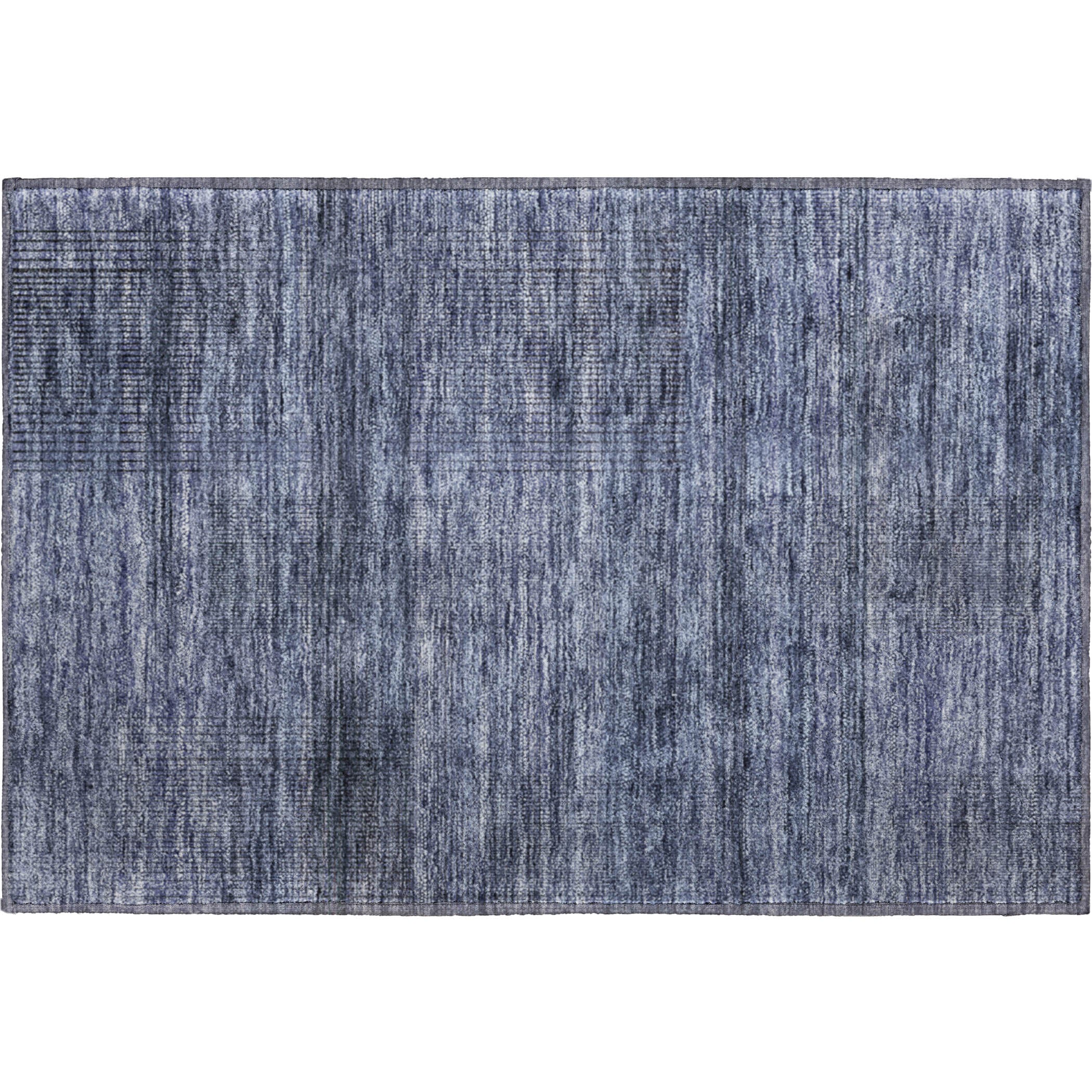 Porto Machine Washable Transitional Navy Blue Rug 1'8" x 2'6" #shape_Rectangle