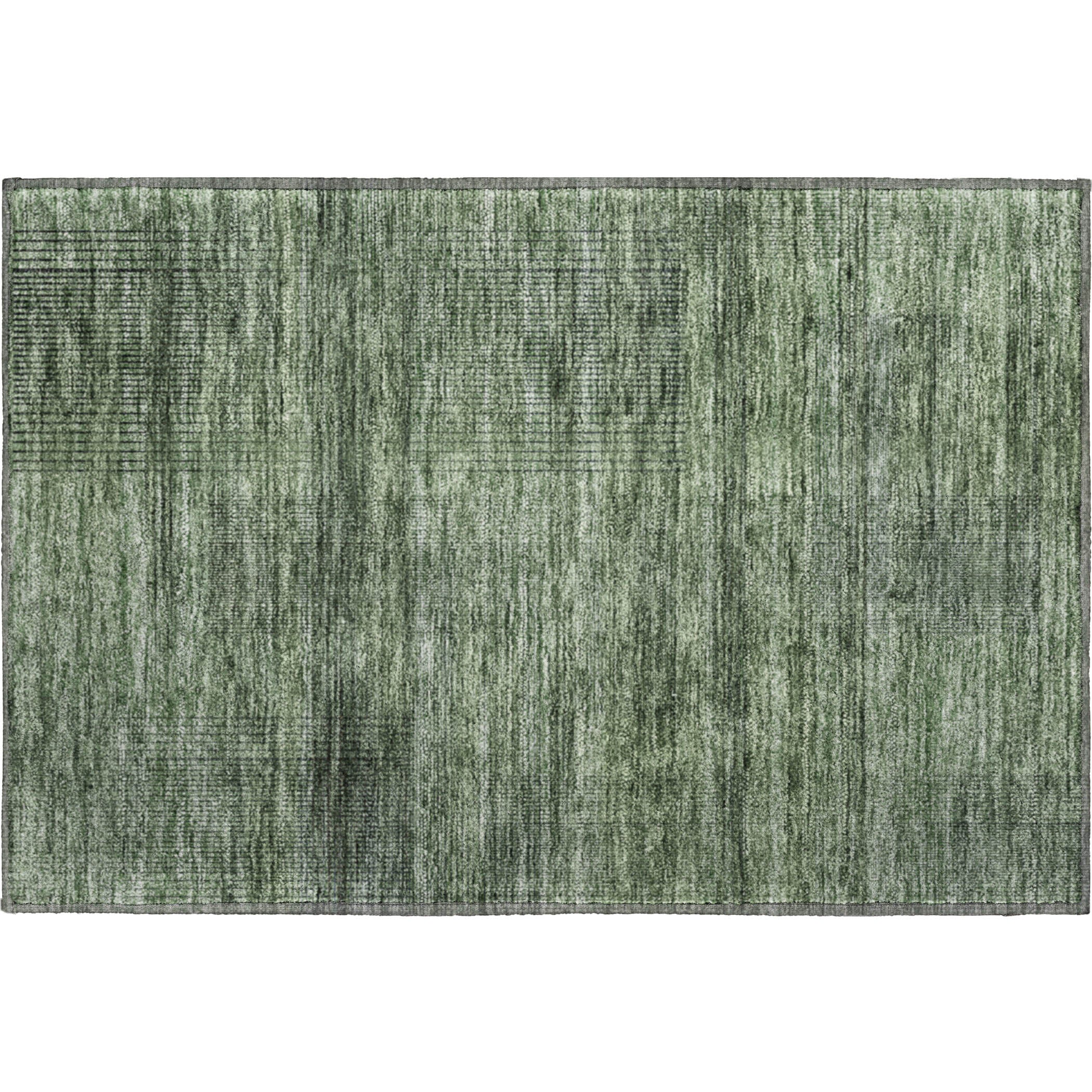 Porto Machine Washable Transitional Olive Green Rug 1'8" x 2'6" #shape_Rectangle