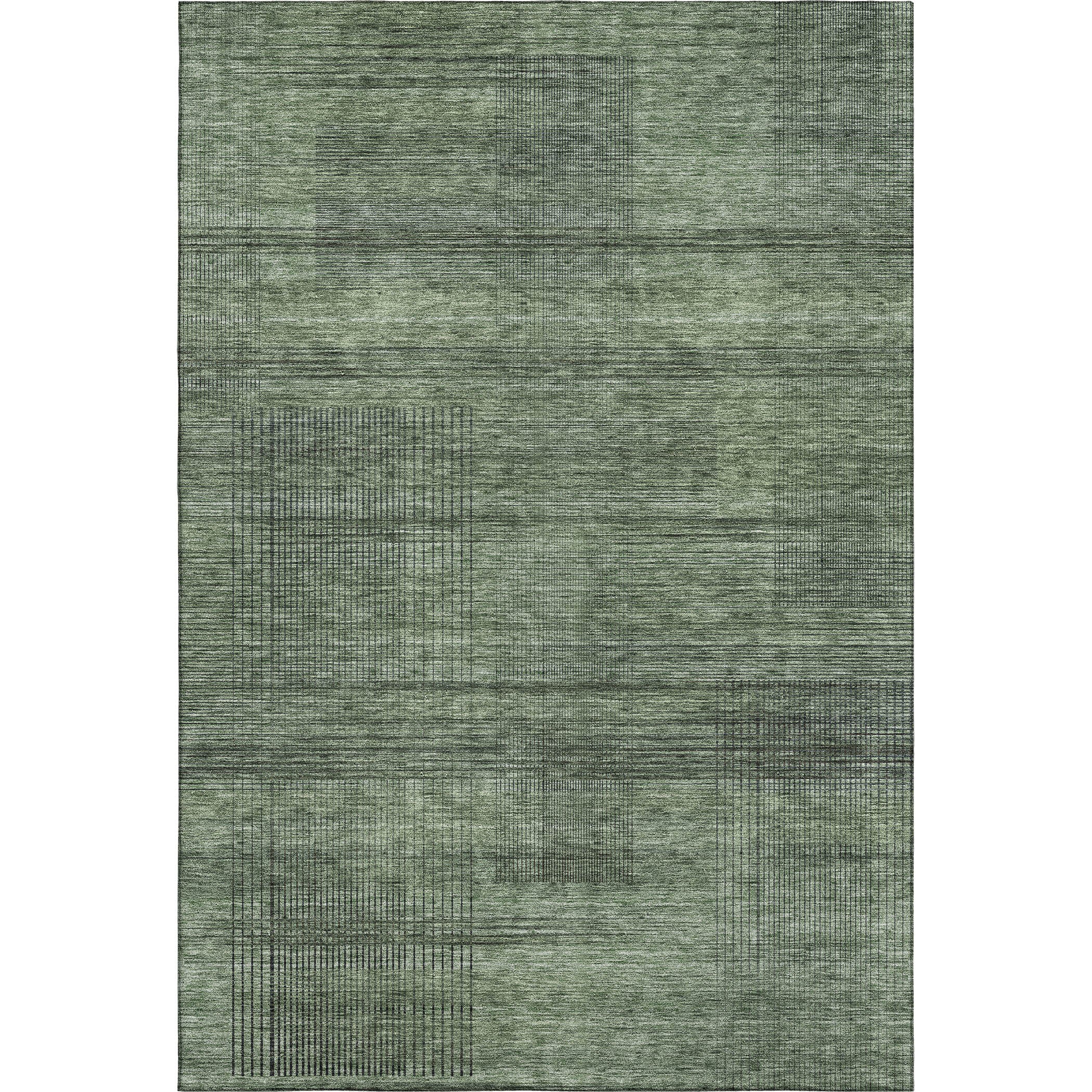 Porto Machine Washable Transitional Olive Green Rug 2'6" x 3'10" #shape_Rectangle