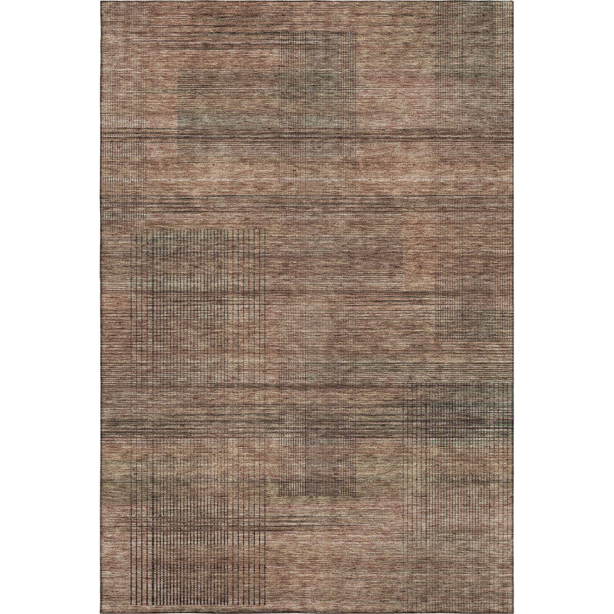 Porto Machine Washable Transitional Paprika Orange Rug 2'6" x 3'10" #shape_Rectangle
