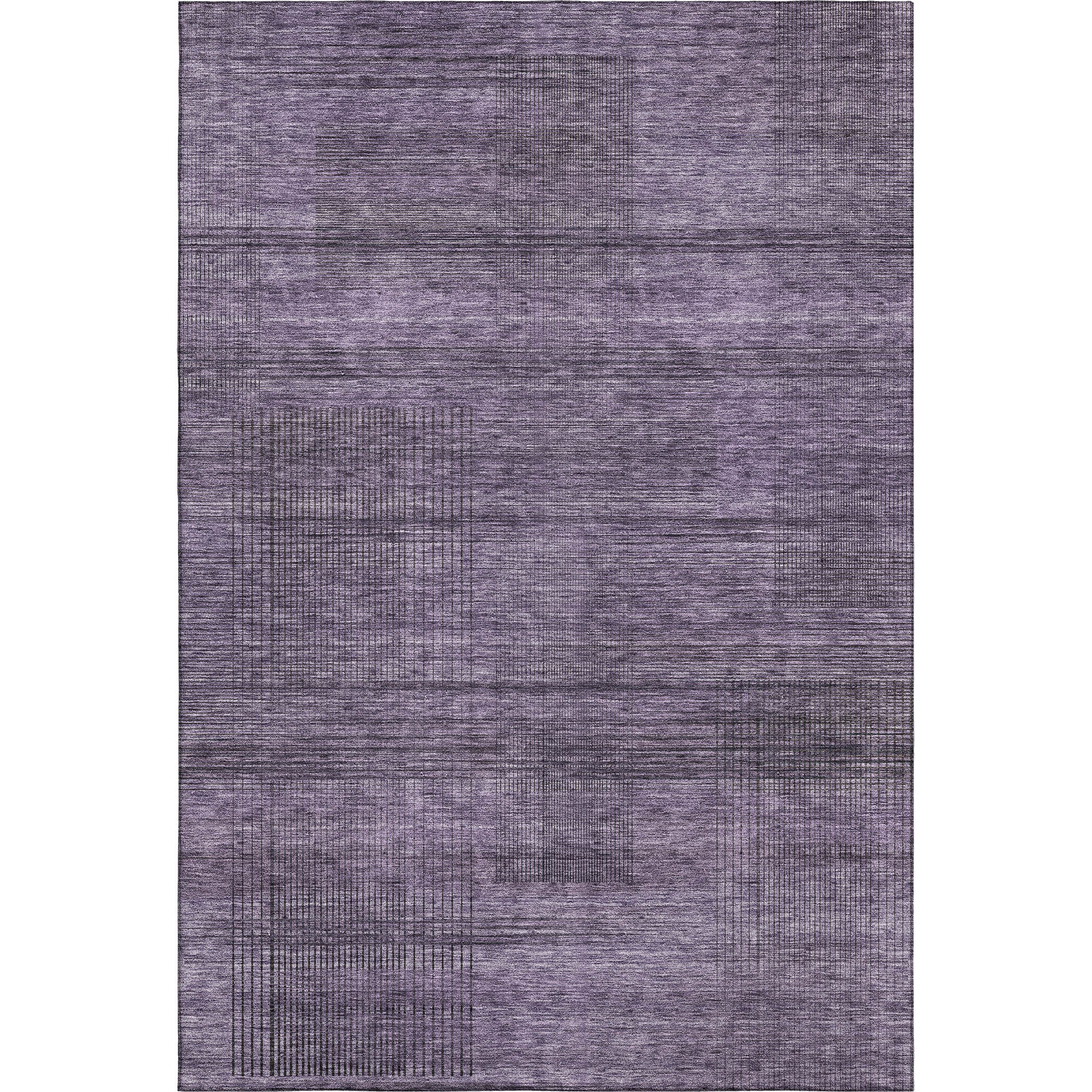 Porto Machine Washable Transitional Plum Purple Rug 2'6" x 3'10" #shape_Rectangle
