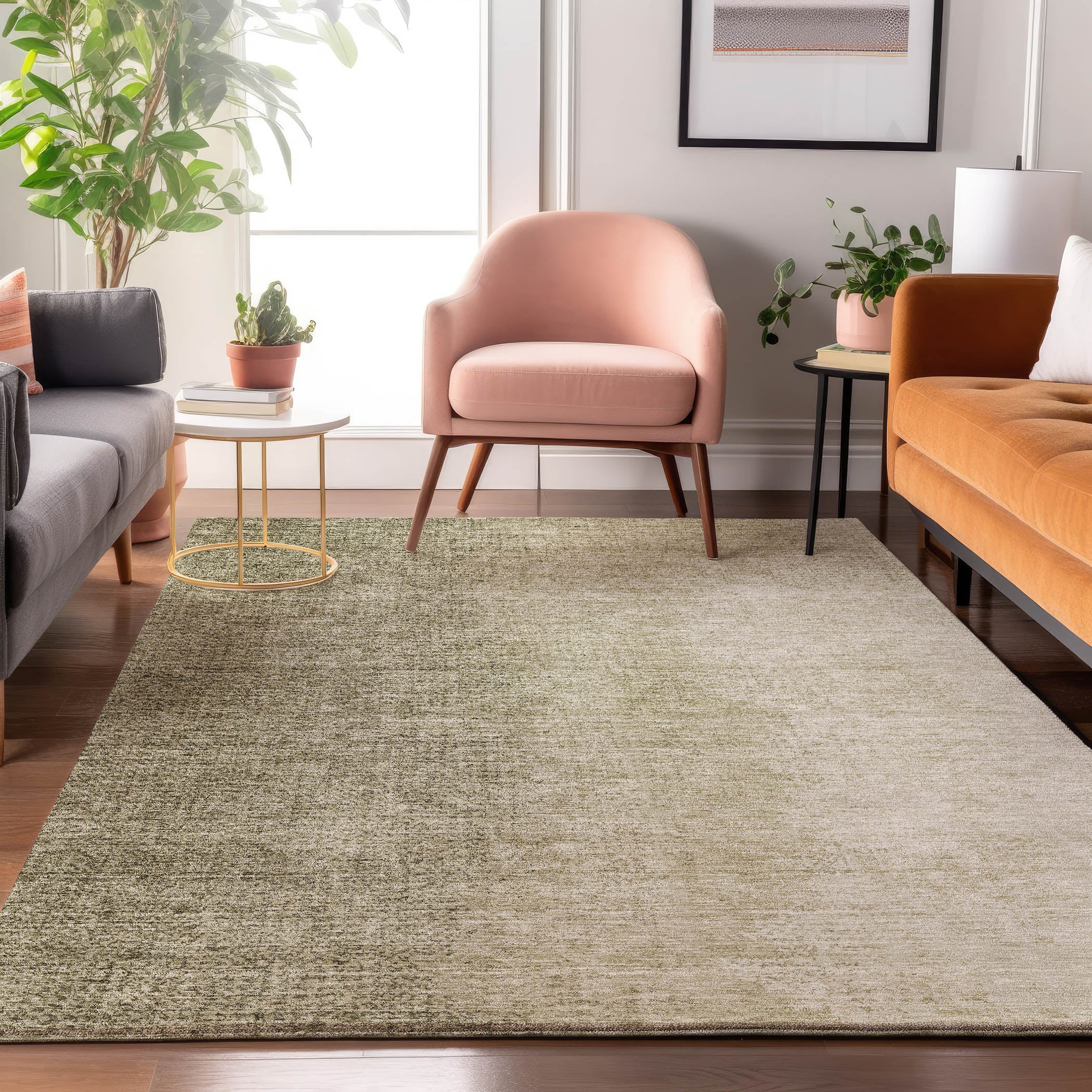 Mostar Machine Washable Transitional Brown Rug 2'6" x 3'10" #shape_Rectangle