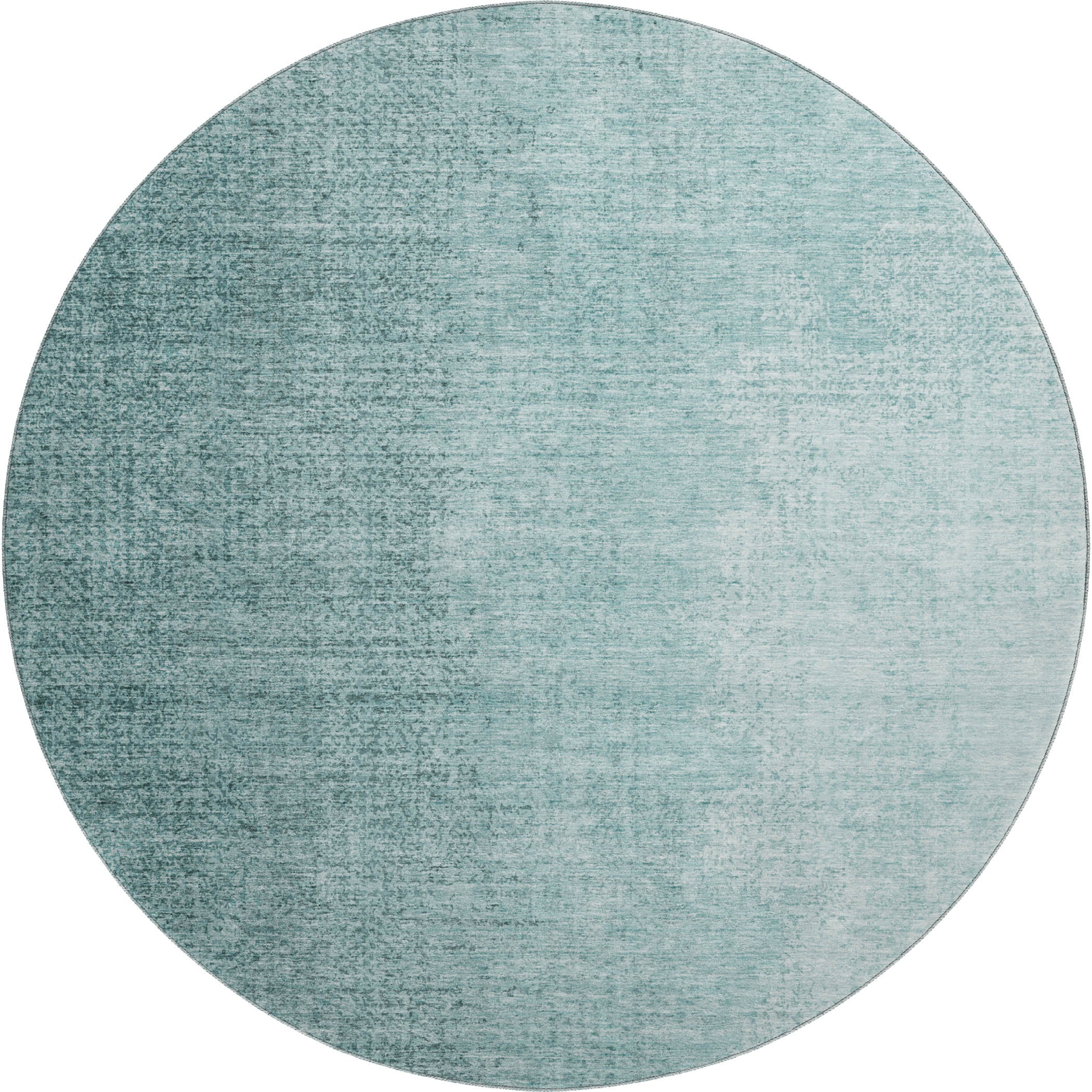 Mostar Machine Washable Transitional Teal Rug 8' x 8' #shape_Round