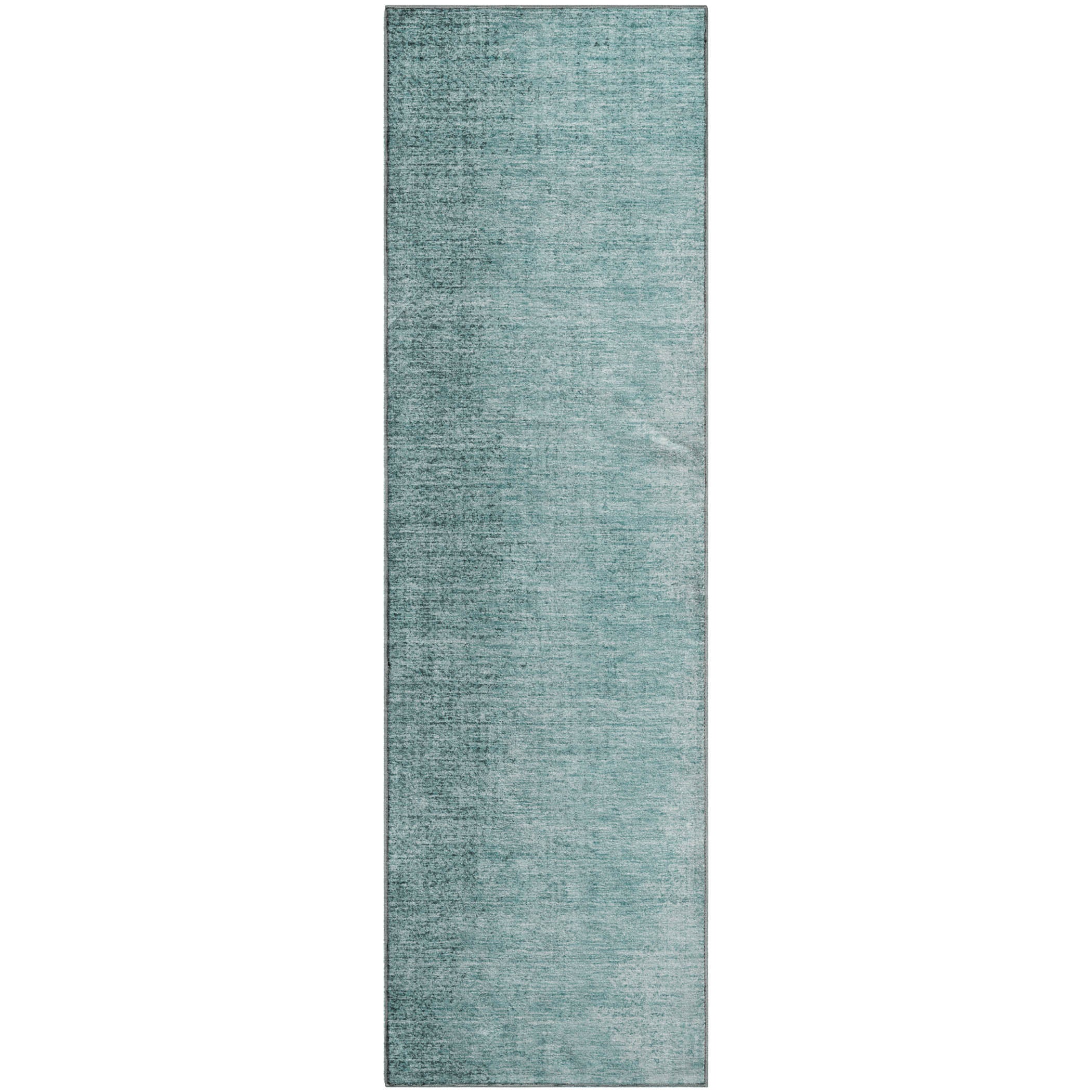 Mostar Machine Washable Transitional Teal Rug 2'3" x 7'6" #shape_Runner