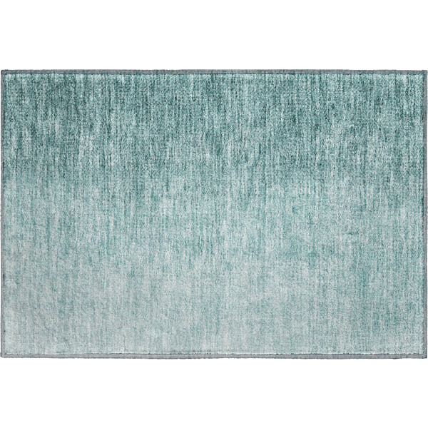 Mostar Machine Washable Transitional Teal Rug 1'8" x 2'6"