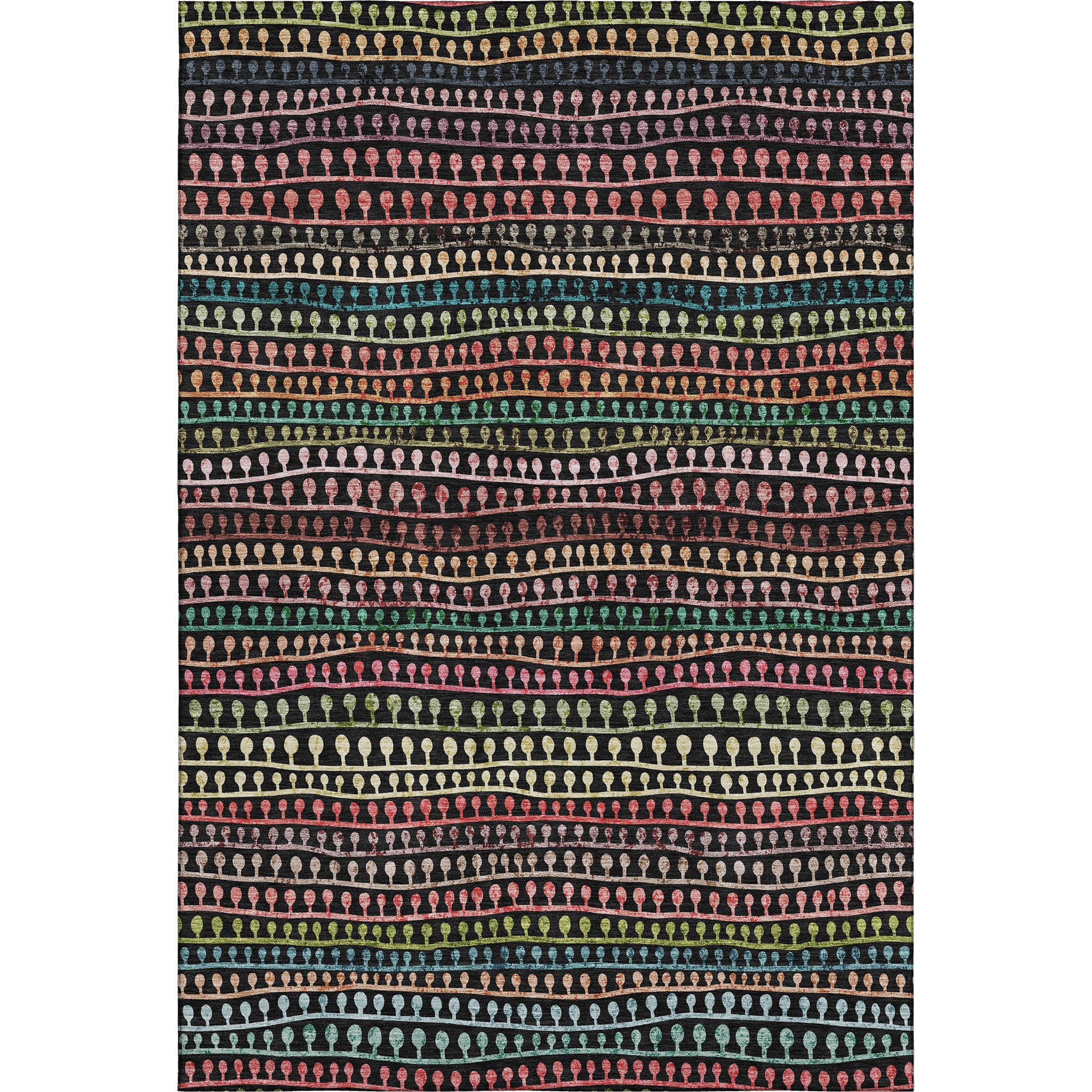 Nairobi Machine Washable Transitional Black Rug 2'6" x 3'10" #shape_Rectangle