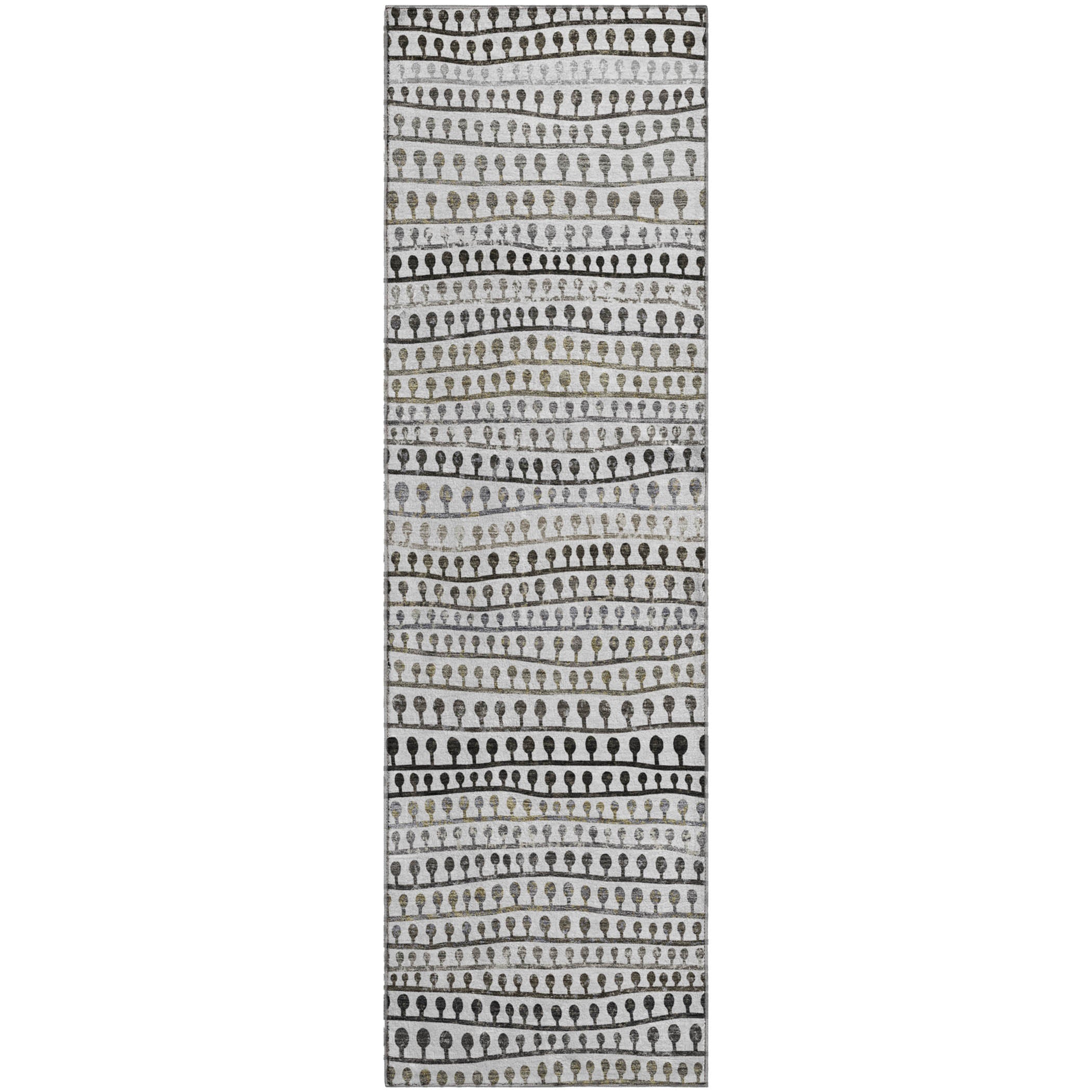 Nairobi Machine Washable Transitional Ivory Rug 2'3" x 7'6" #shape_Runner