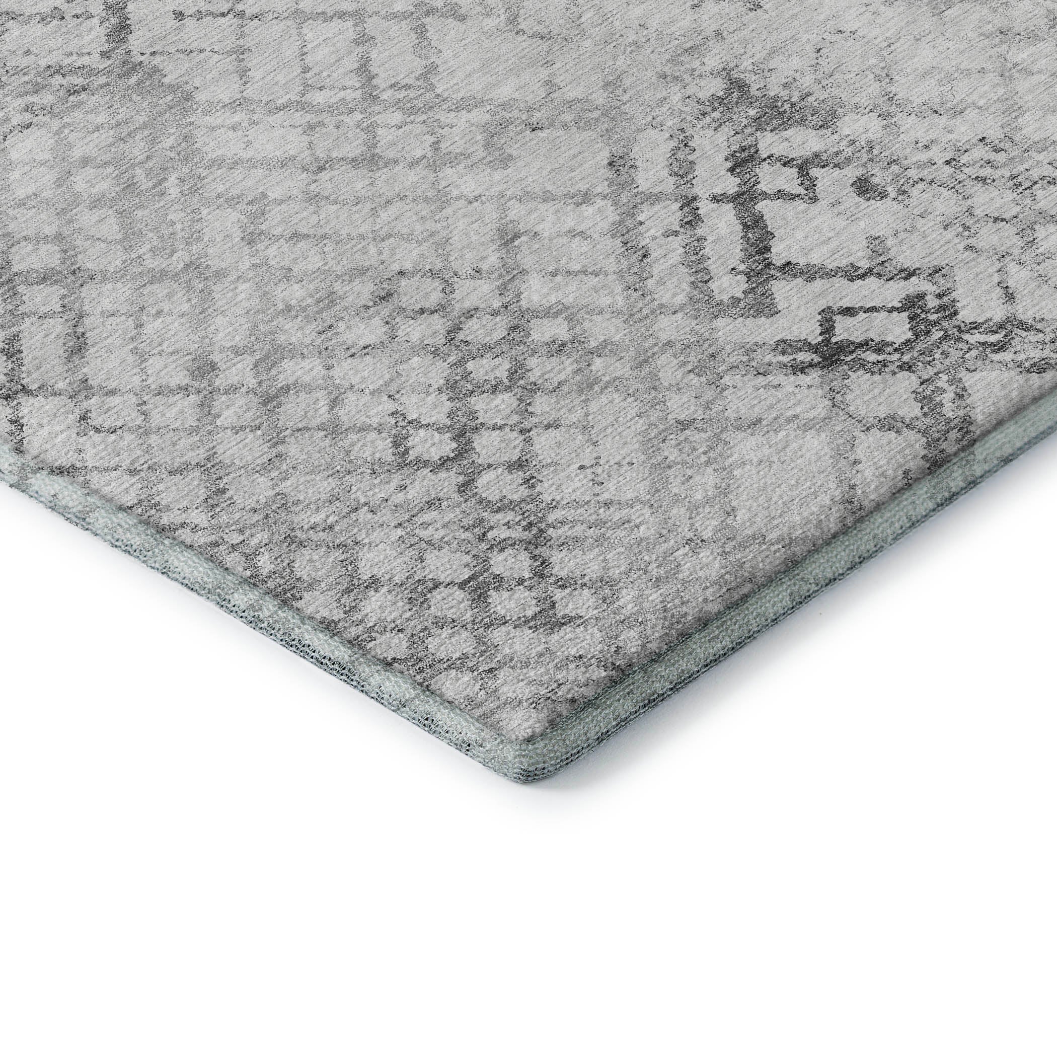 Prague Machine Washable Transitional Gray Rug 1'8" x 2'6" #shape_Rectangle