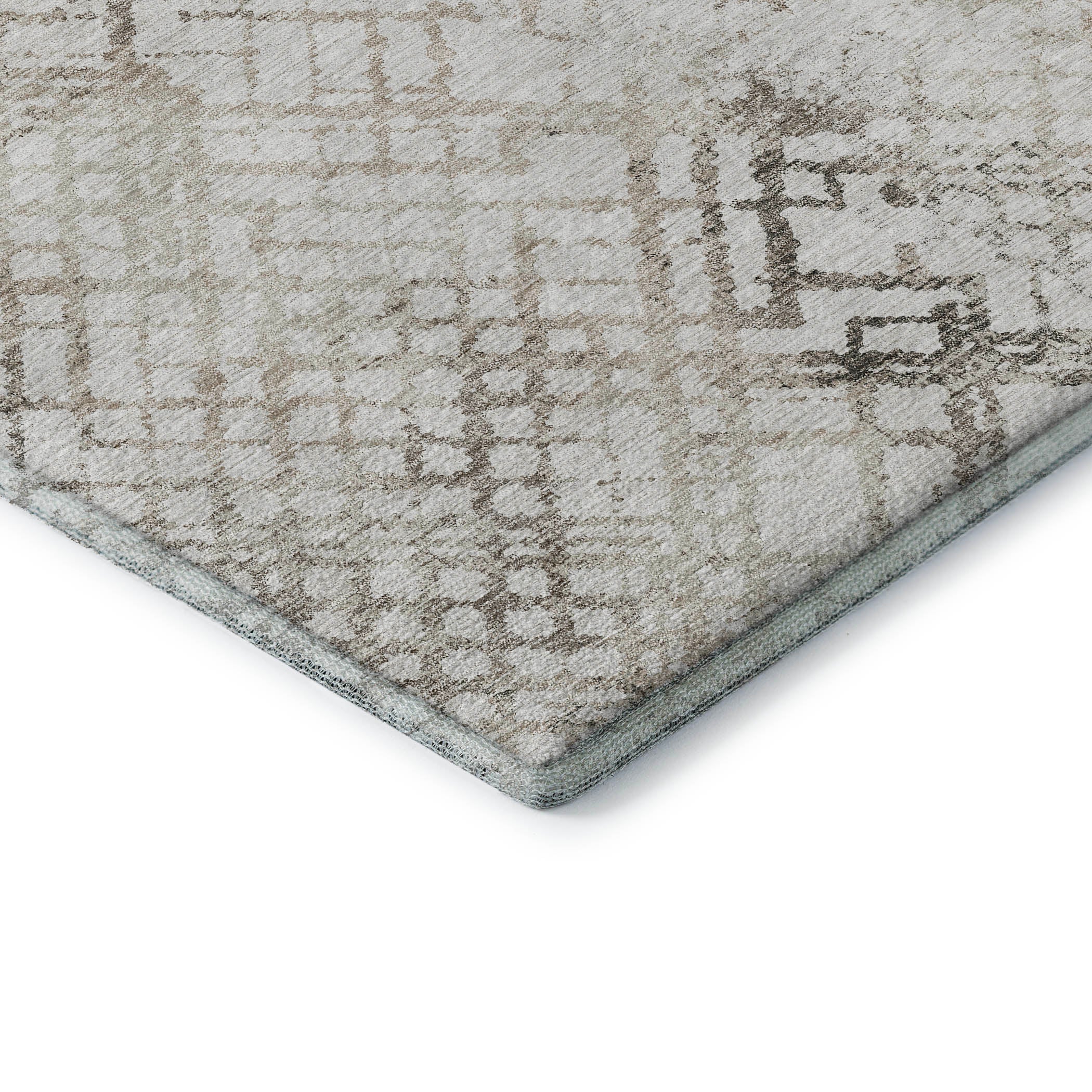 Prague Machine Washable Transitional Taupe Brown Rug 1'8" x 2'6" #shape_Rectangle
