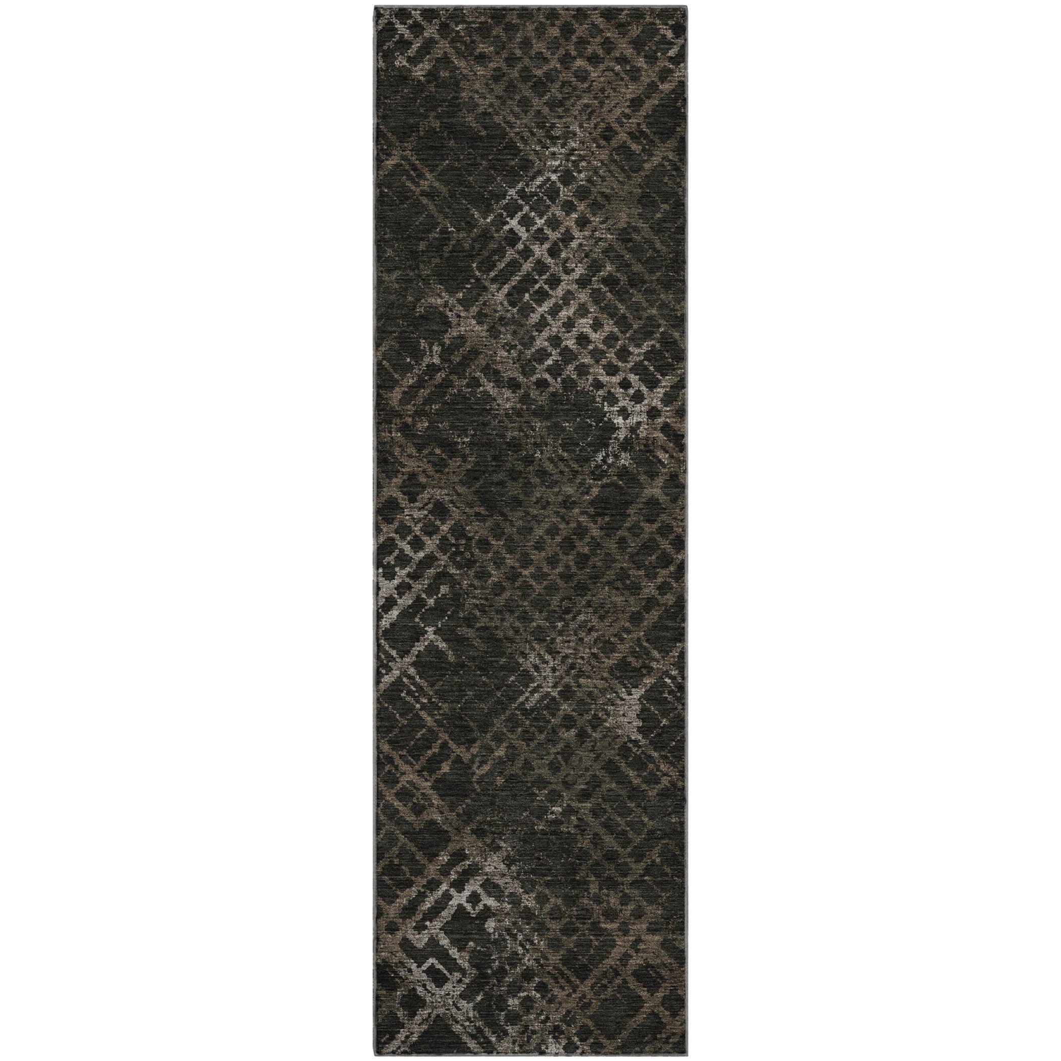 Tallinn Machine Washable Transitional Fudge Brown Rug 2'3" x 7'6" #shape_Runner