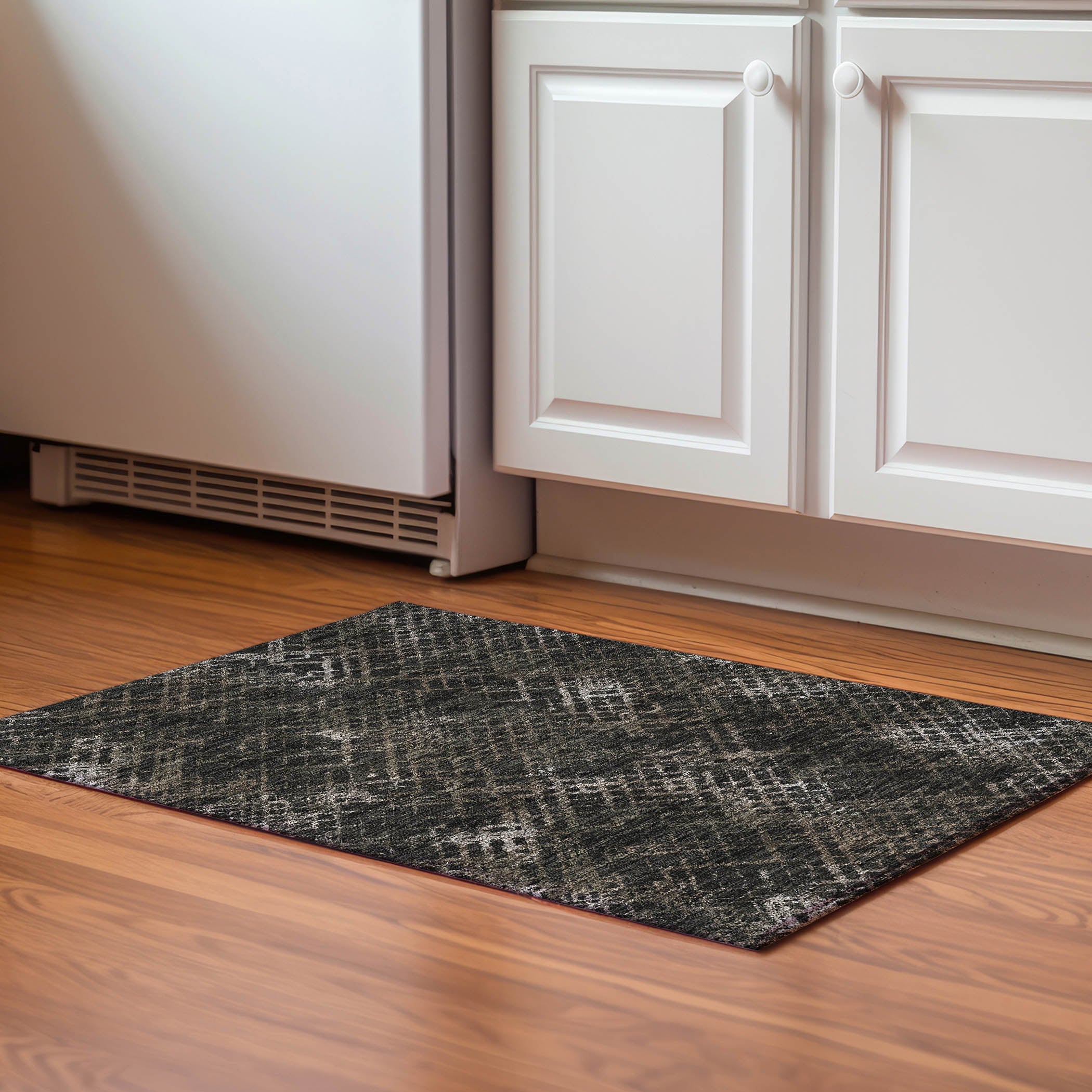 Tallinn Machine Washable Transitional Fudge Brown Rug 1'8" x 2'6" #shape_Rectangle