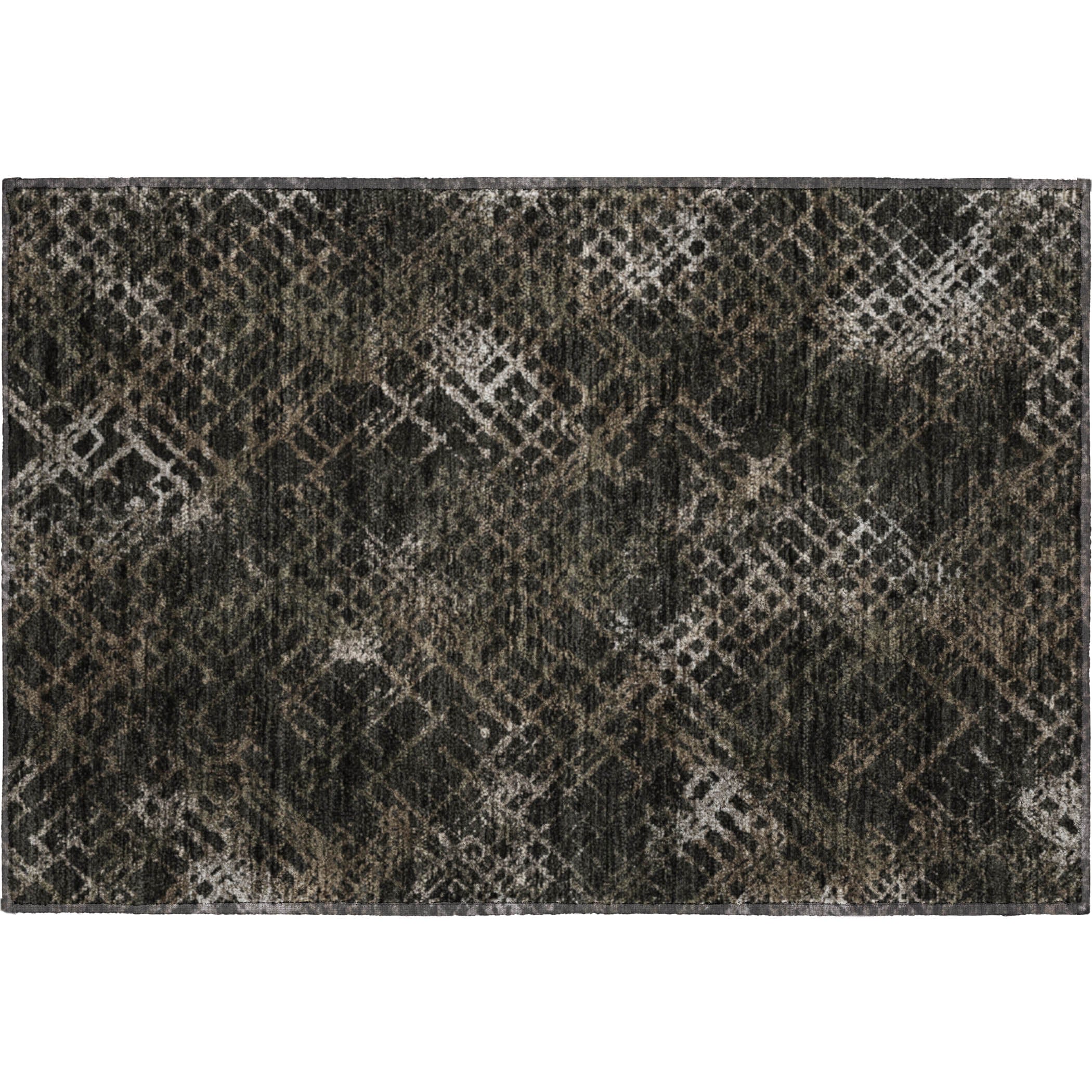 Tallinn Machine Washable Transitional Fudge Brown Rug 1'8" x 2'6" #shape_Rectangle