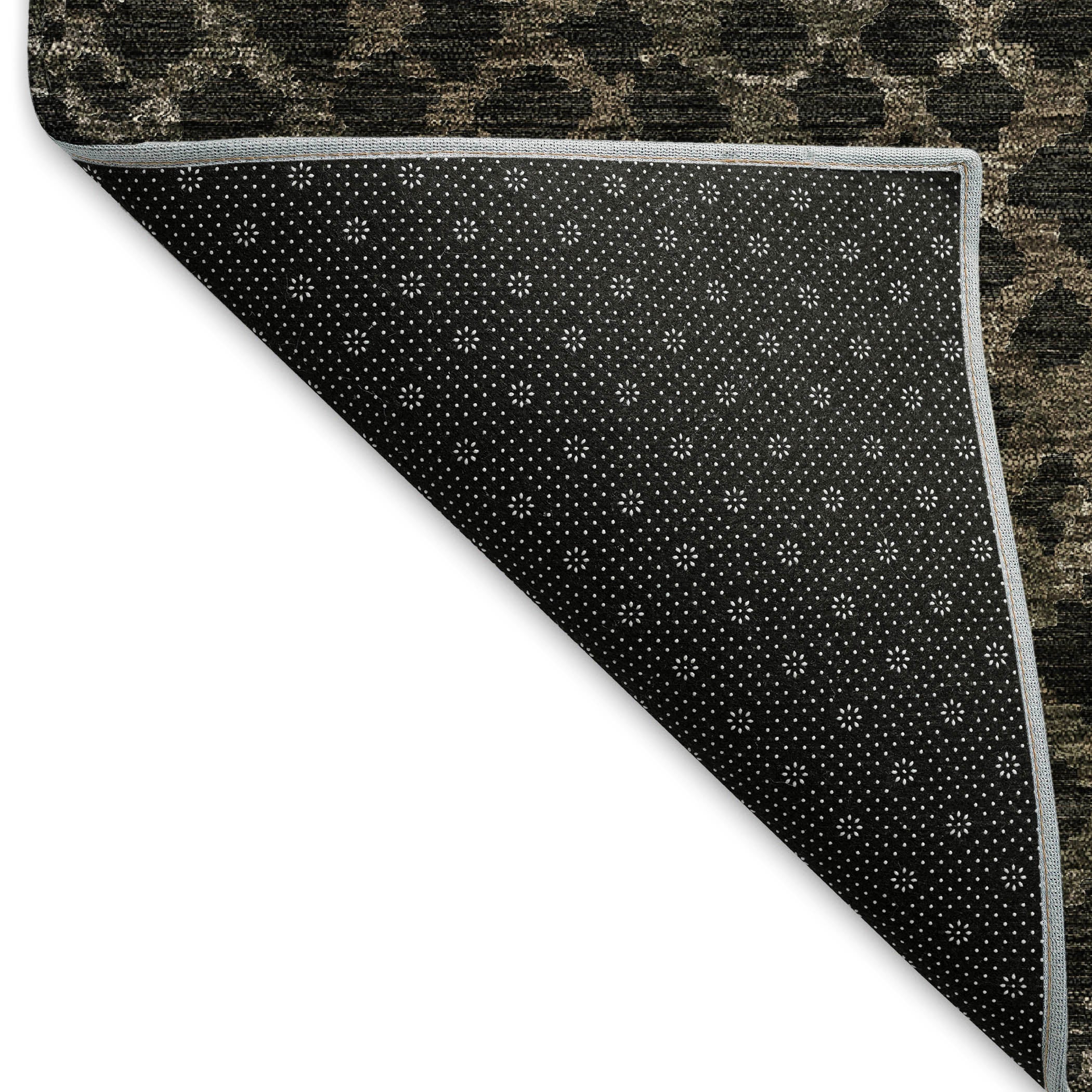 Tallinn Machine Washable Transitional Fudge Brown Rug 1'8" x 2'6" #shape_Rectangle