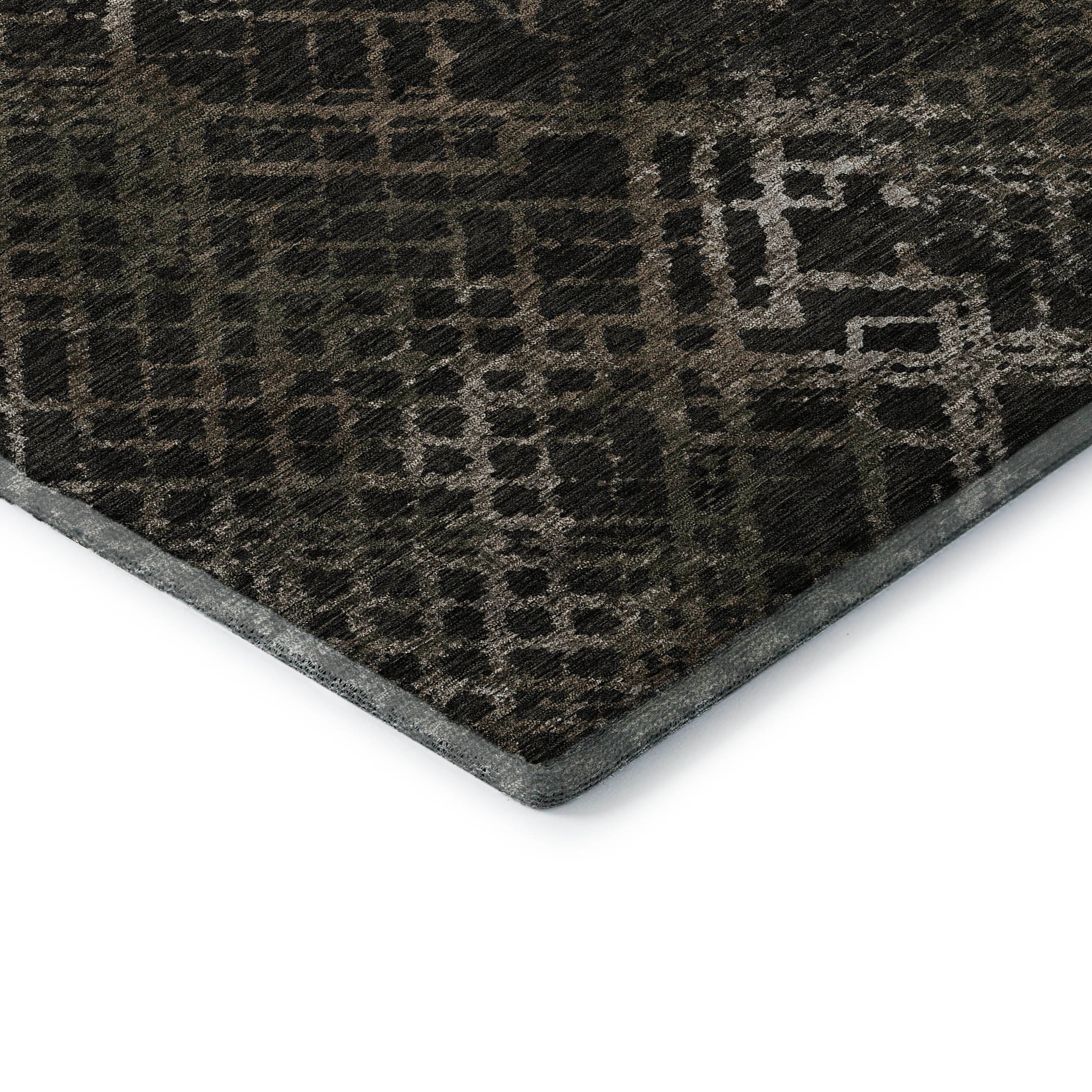 Tallinn Machine Washable Transitional Fudge Brown Rug 1'8" x 2'6" #shape_Rectangle