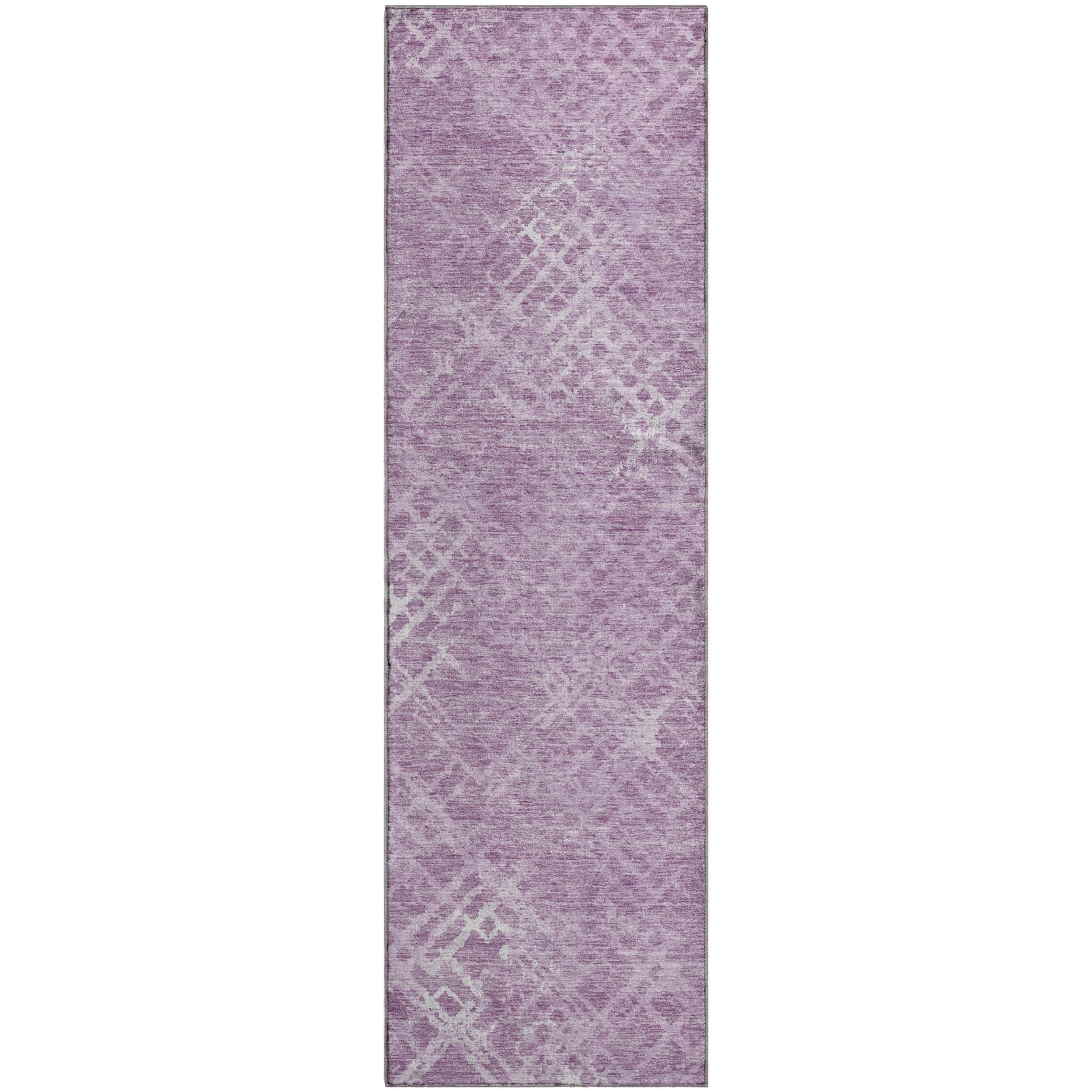 Tallinn Machine Washable Transitional Lavender Purple Rug 2'3" x 7'6" #shape_Runner