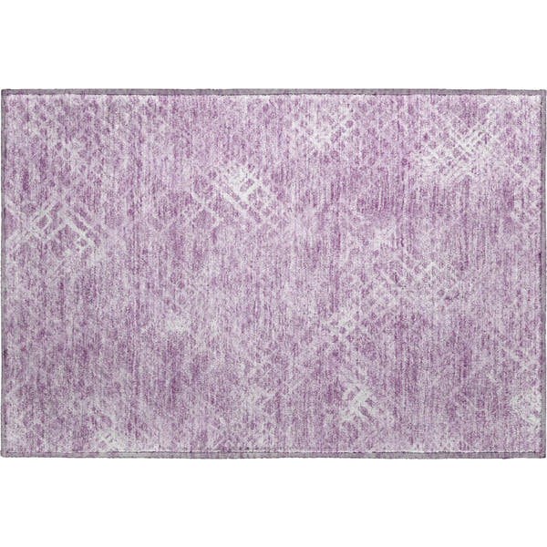 Tallinn Machine Washable Transitional Lavender Purple Rug 1'8" x 2'6"