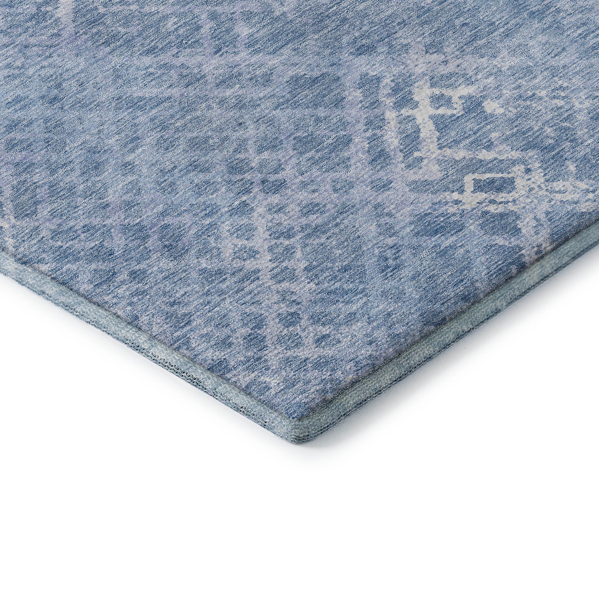 Tallinn Machine Washable Transitional Sky Blue Rug 1'8" x 2'6" #shape_Rectangle