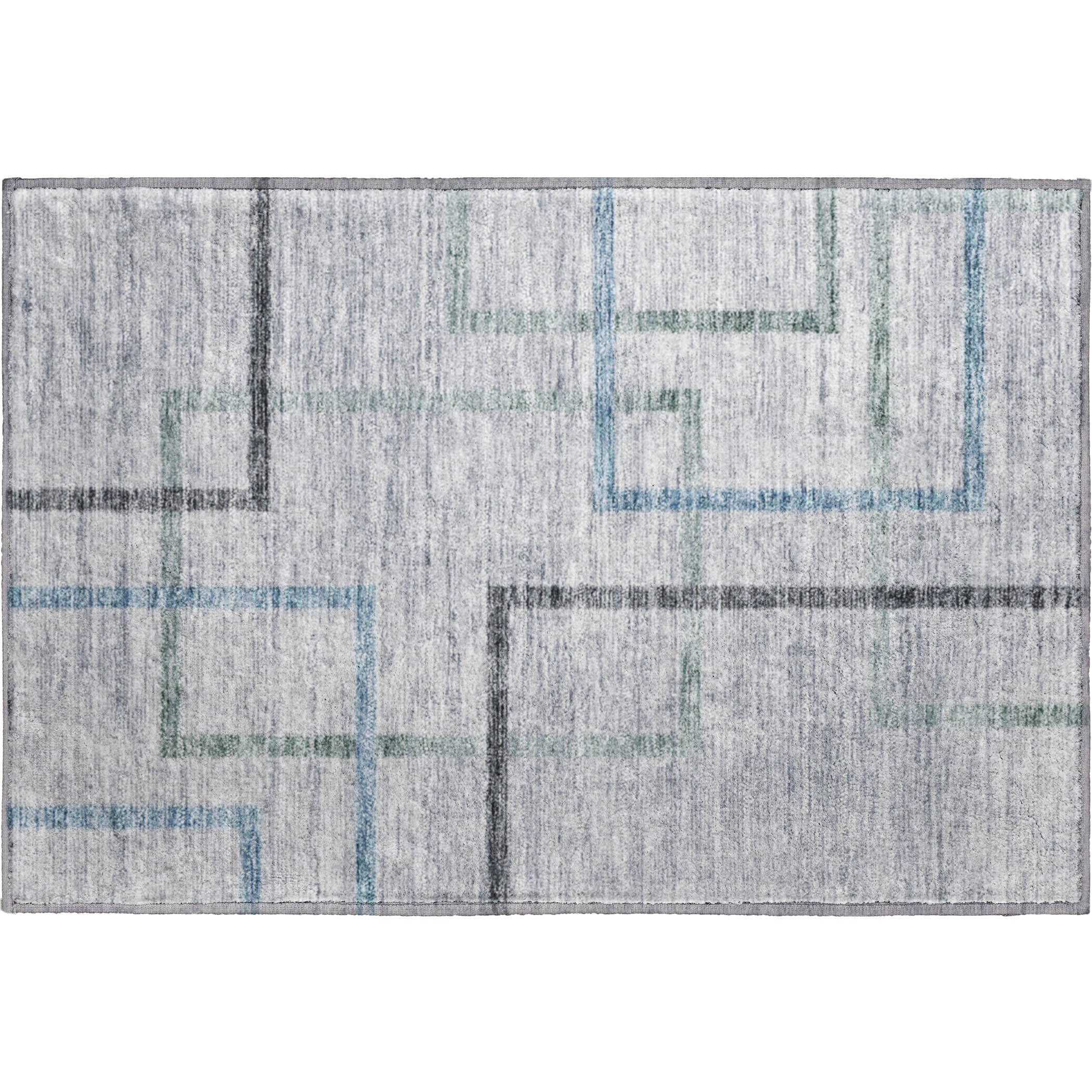 Tallinn Machine Washable Transitional Gray Rug 1'8" x 2'6" #shape_Rectangle