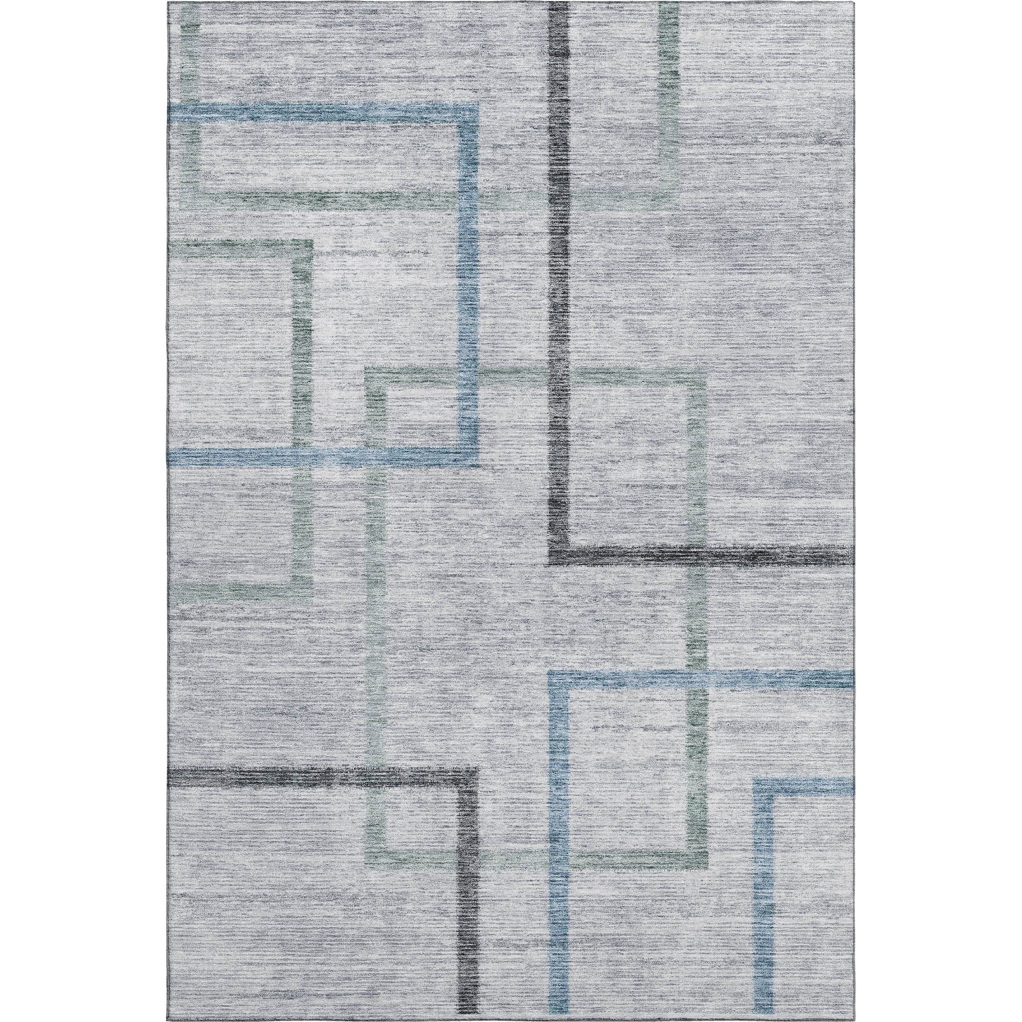 Tallinn Machine Washable Transitional Gray Rug 2'6" x 3'10" #shape_Rectangle